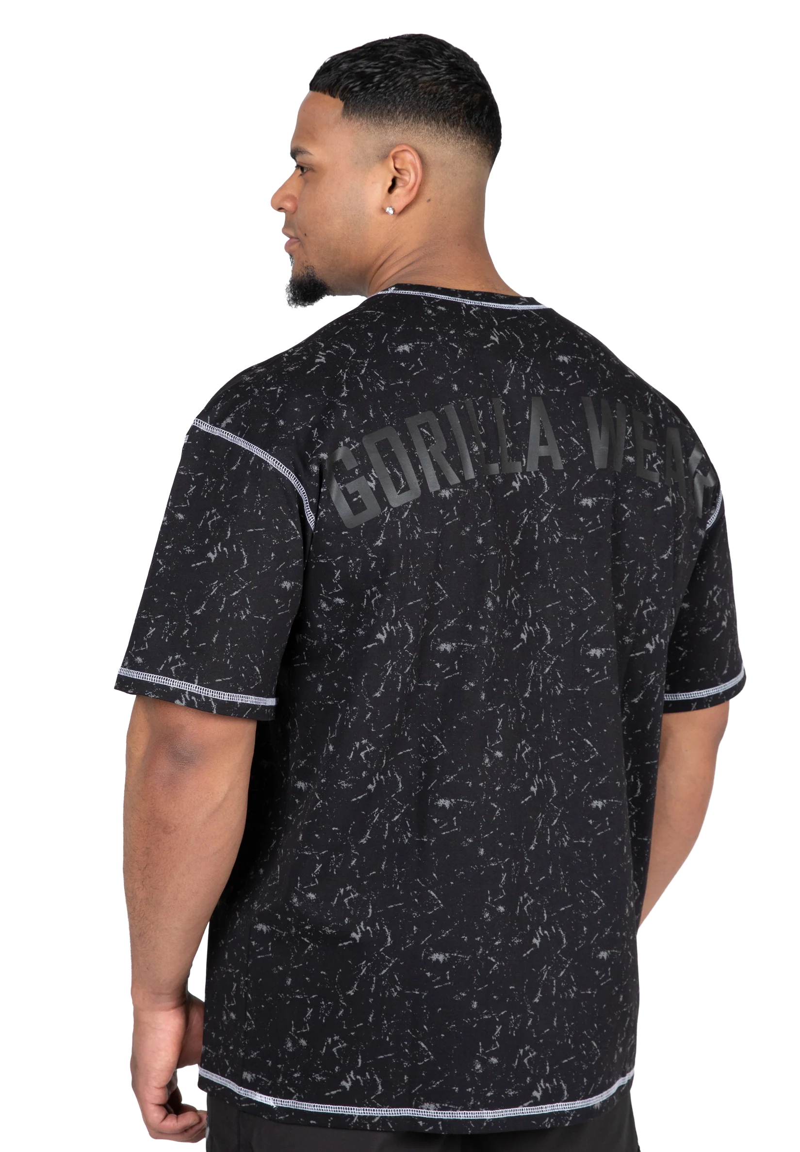 T-shirt oversize Saginaw Gorilla Wear homme - Noir délavé 2