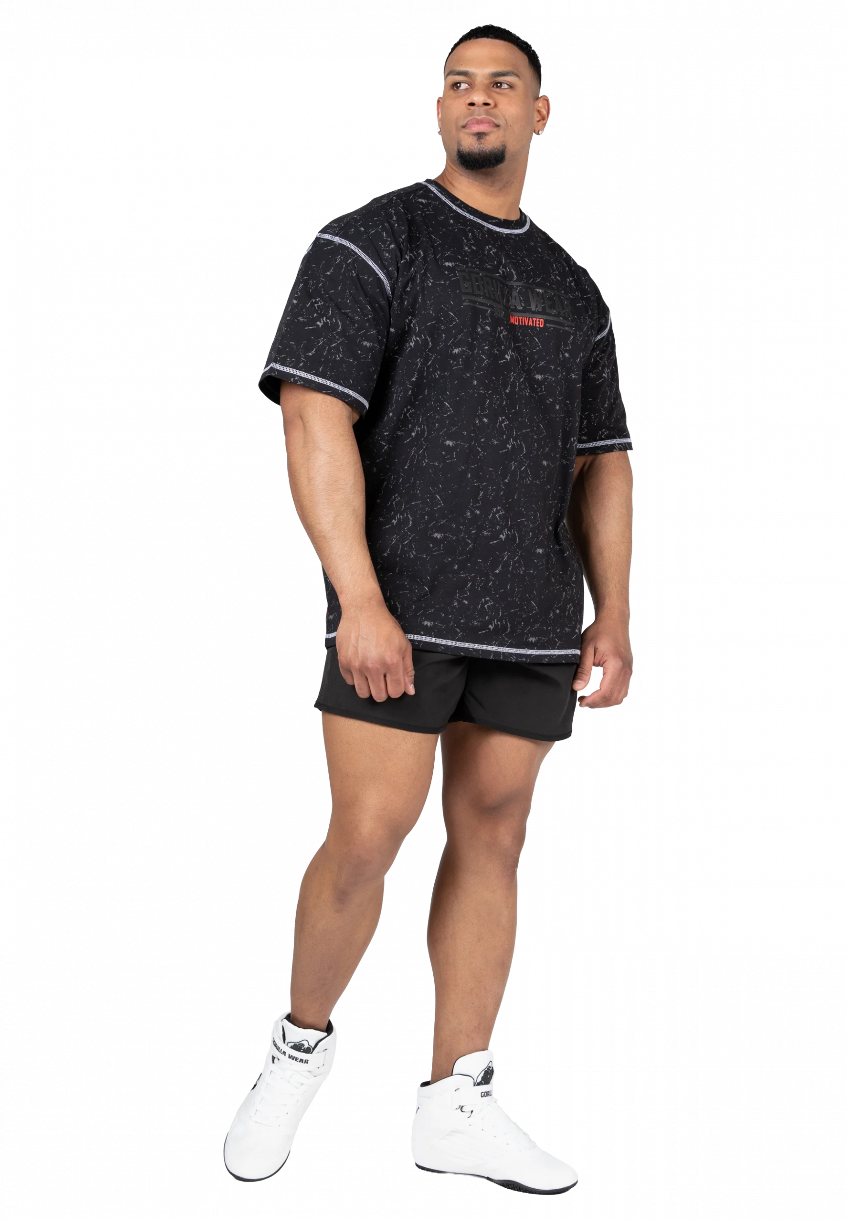 T-shirt oversize Saginaw Gorilla Wear homme - Noir délavé 3