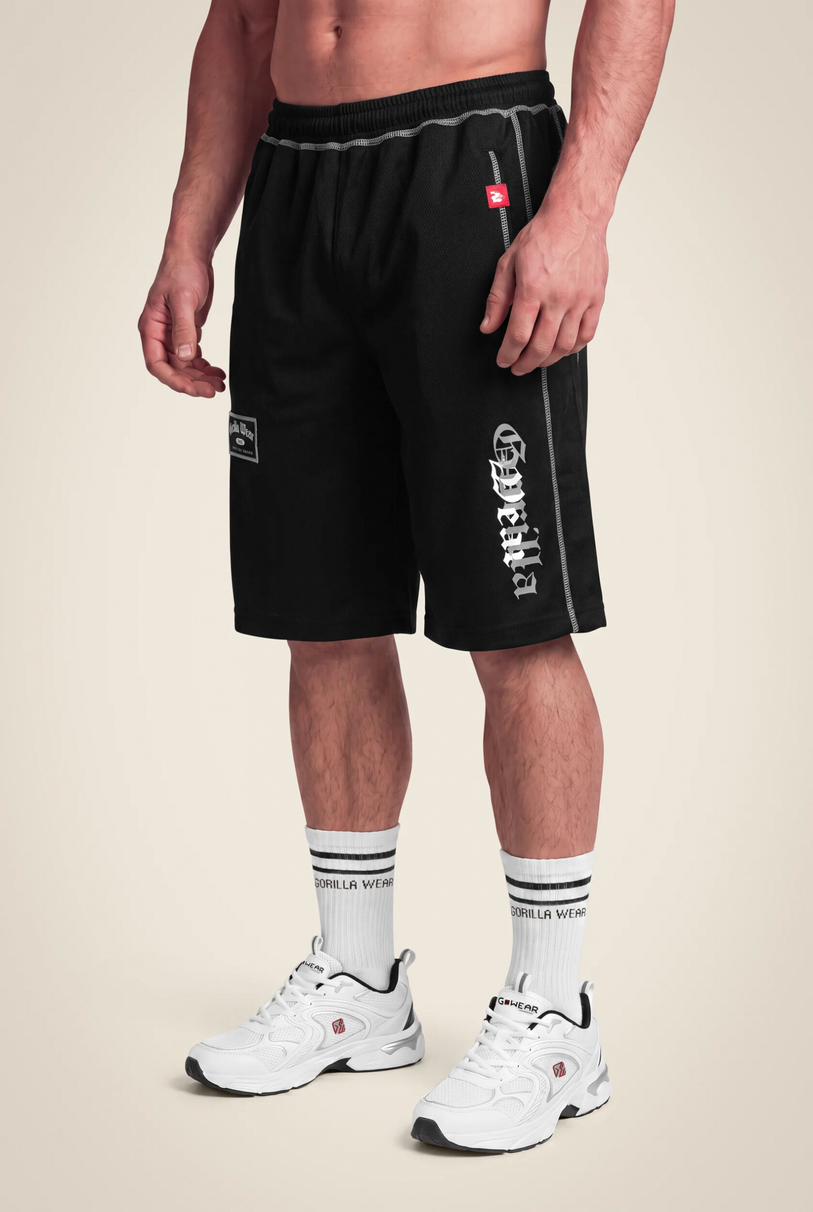 Short mesh Marlow Gorilla Wear homme - Noir/Gris