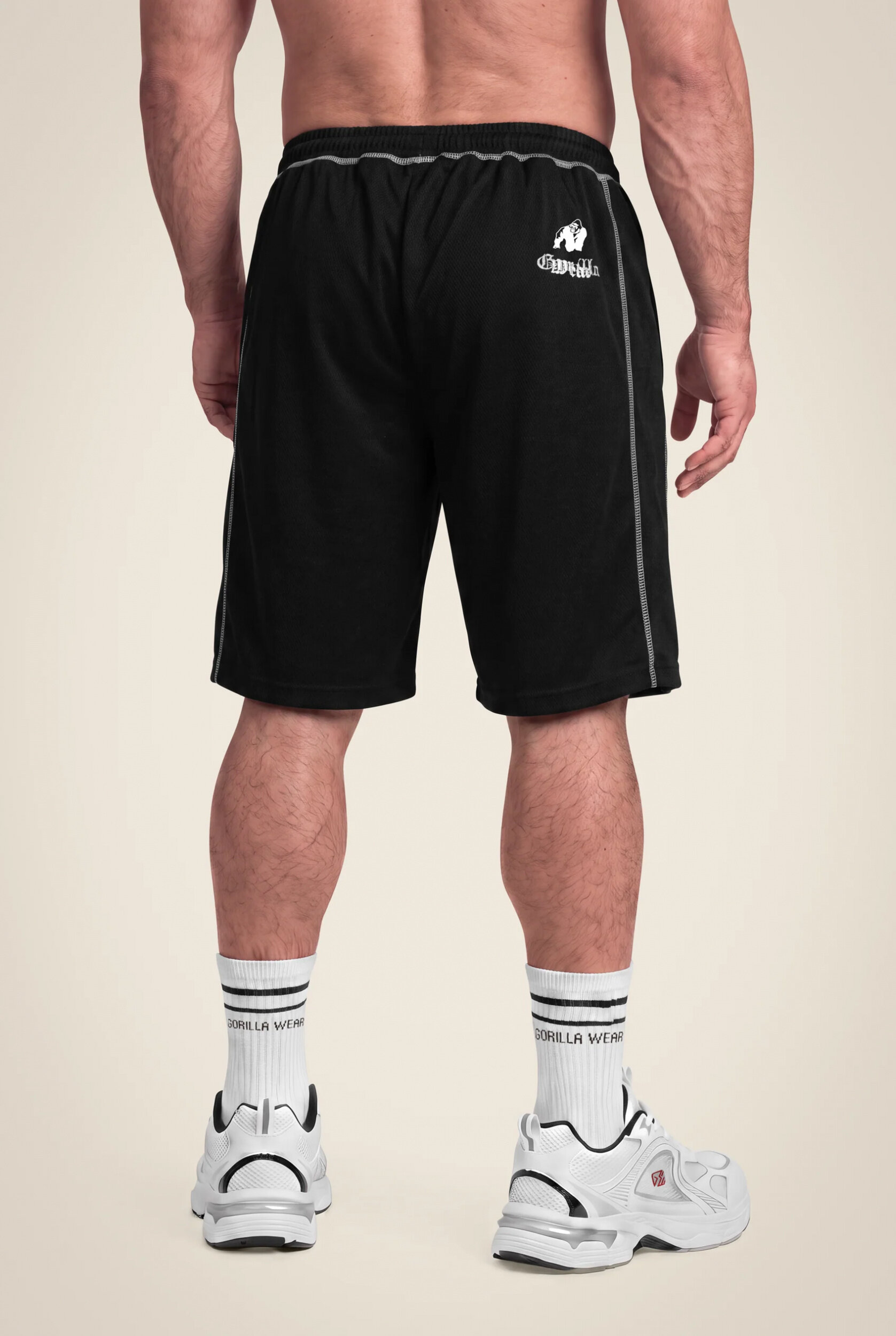 Short mesh Marlow Gorilla Wear homme - Noir/Gris 2