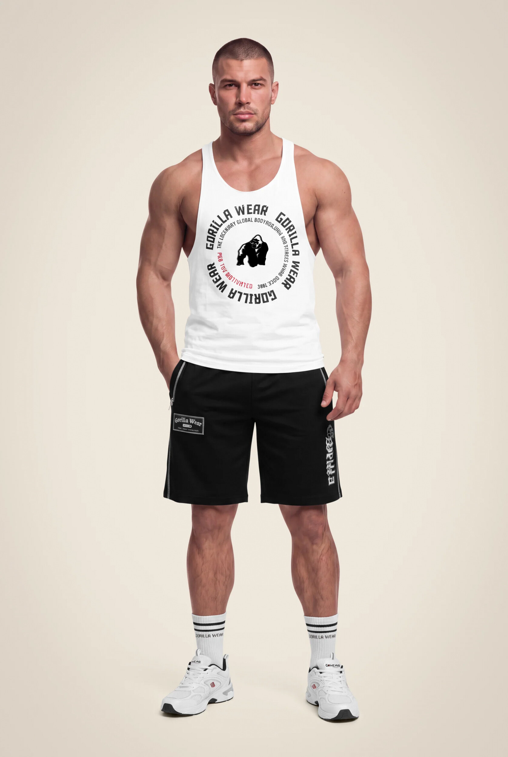 Short mesh Marlow Gorilla Wear homme - Noir/Gris 3
