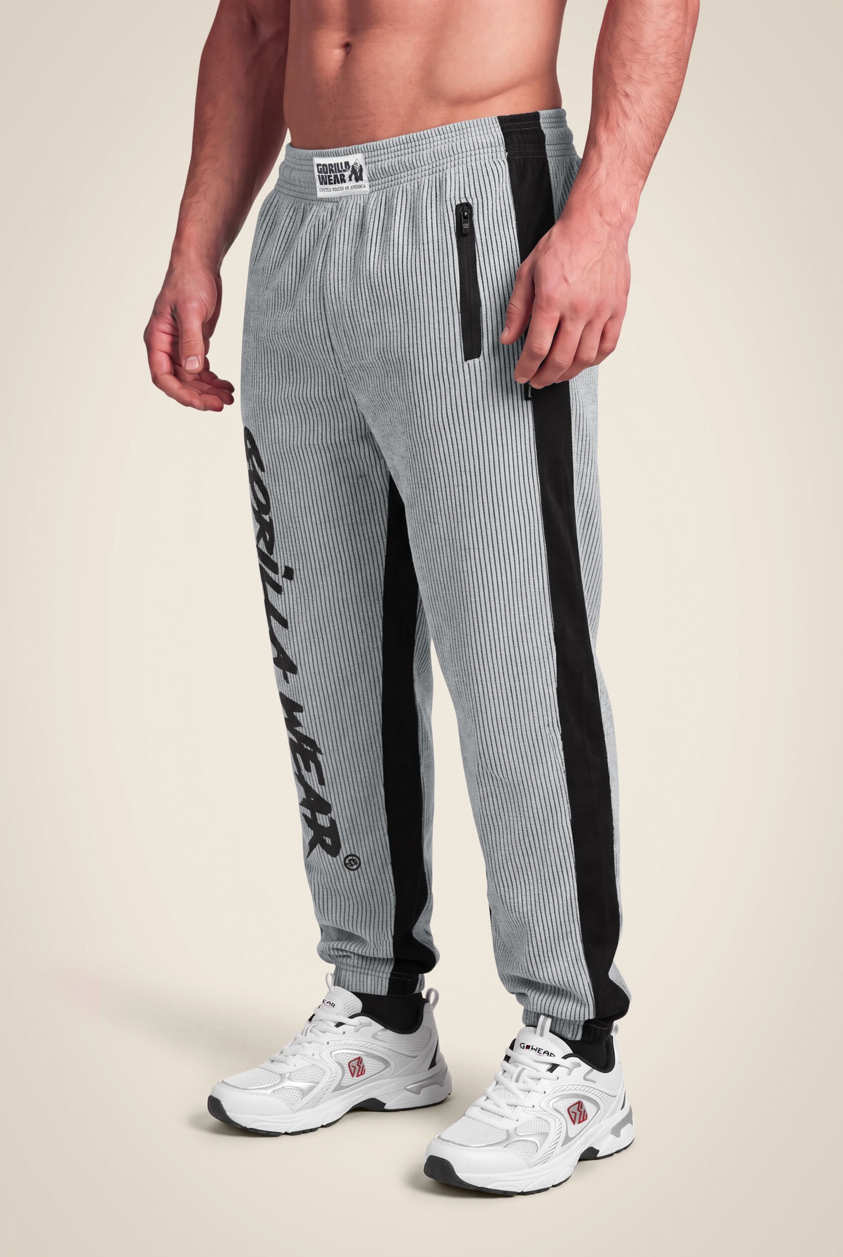 Pantalon Old School Augustine Gorilla Wear homme - Gris