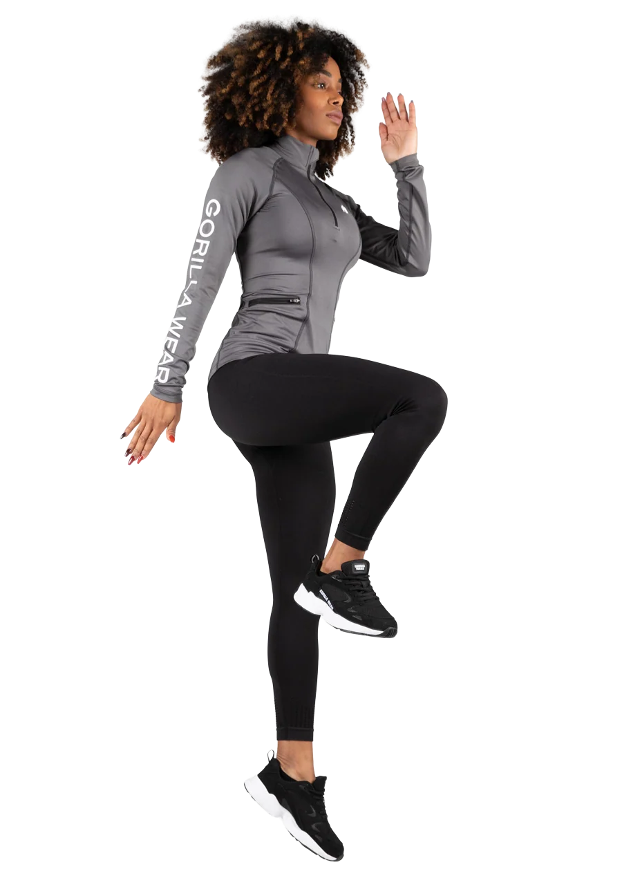 Haut manches longues Peyton Gorilla Wear femme - Gris 3