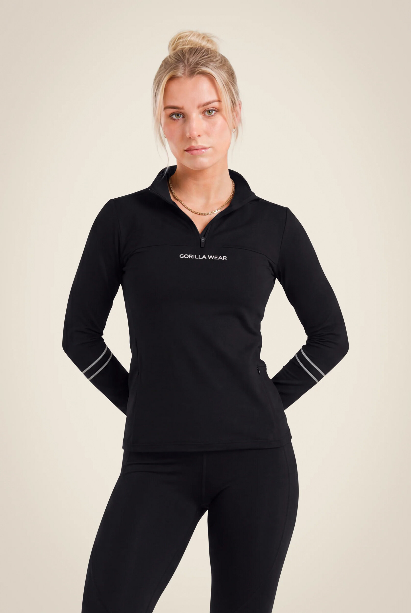 Haut manches longues Laconia Gorilla Wear femme - Noir