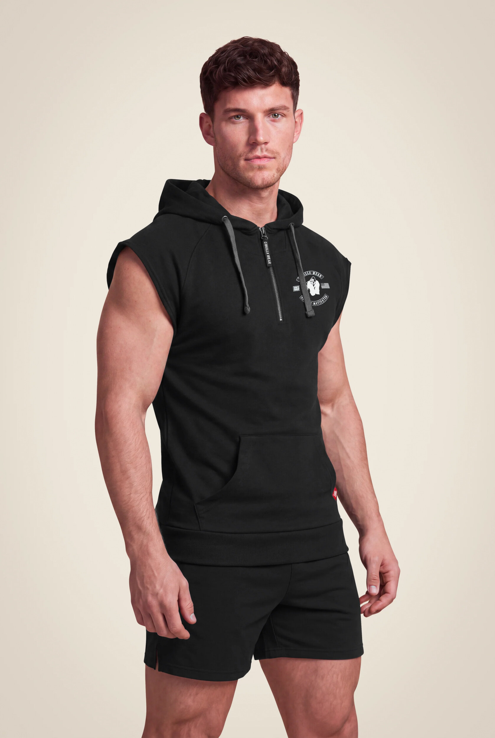 Sweat sans manches Huntley Gorilla Wear homme - Noir