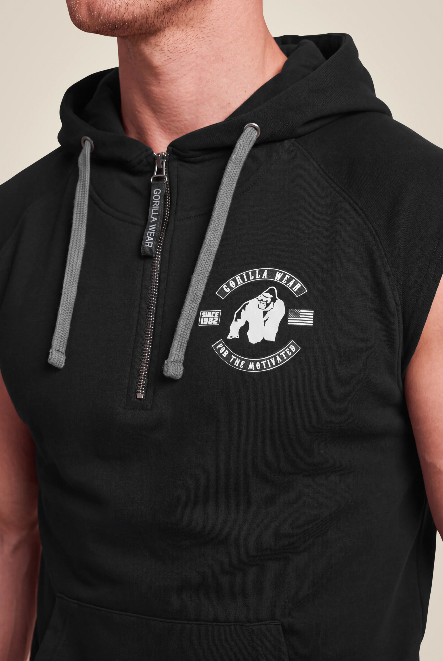 Sweat sans manches Huntley Gorilla Wear homme - Noir 4
