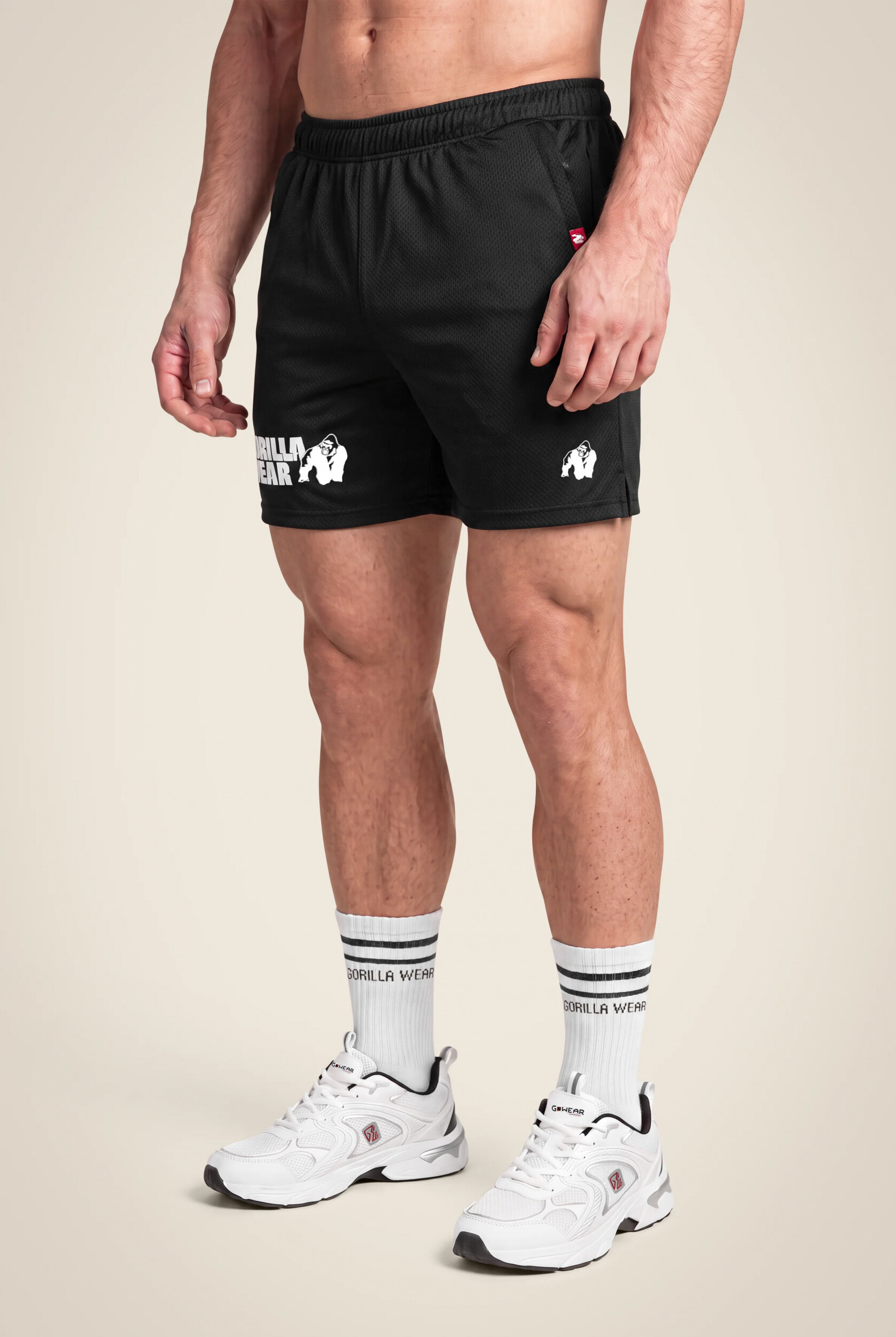 Short mesh Miles Gorilla Wear homme - Noir