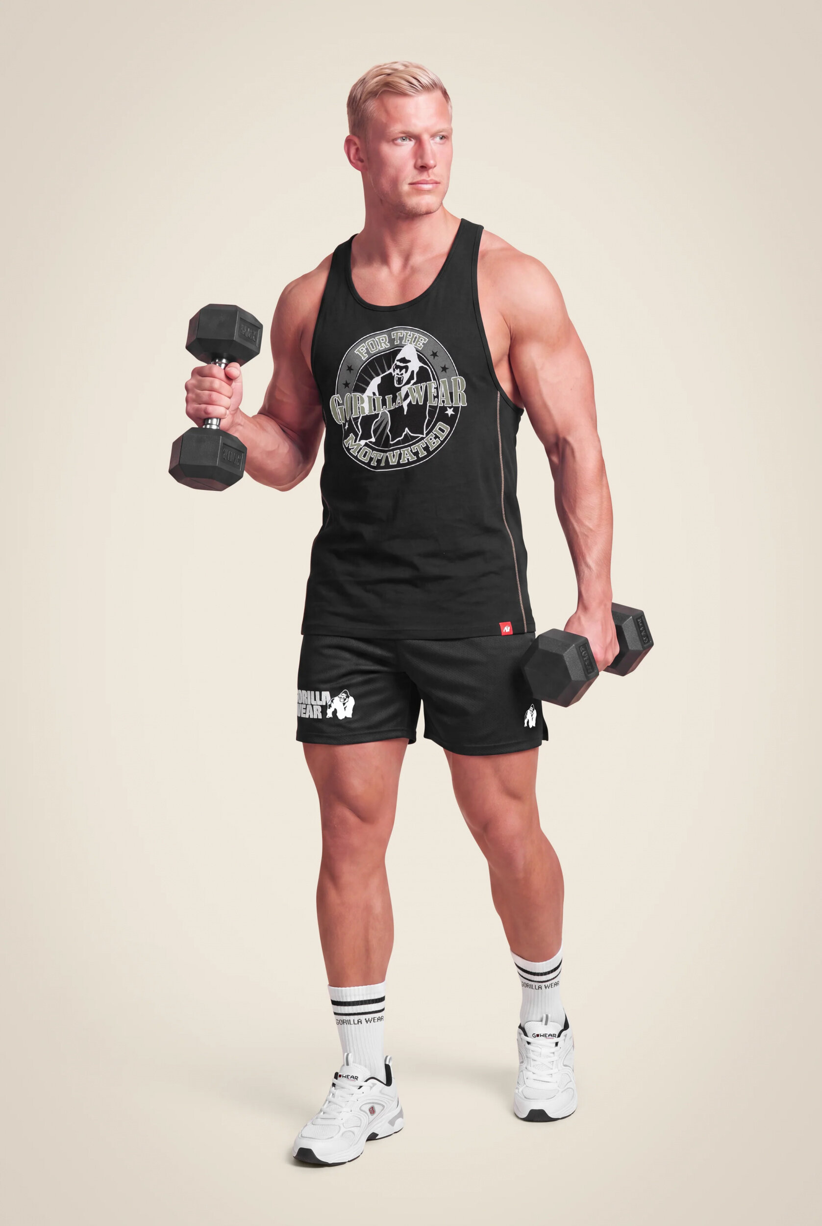 Short mesh Miles Gorilla Wear homme - Noir 3