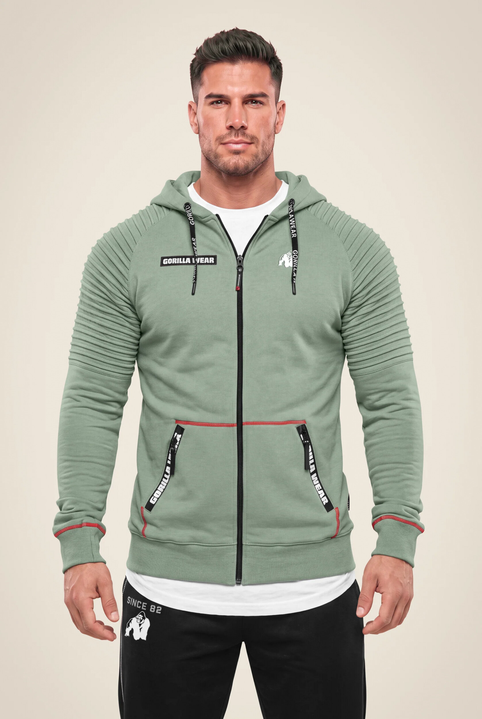 Sweat zippé Georgia Gorilla Wear homme - Vert