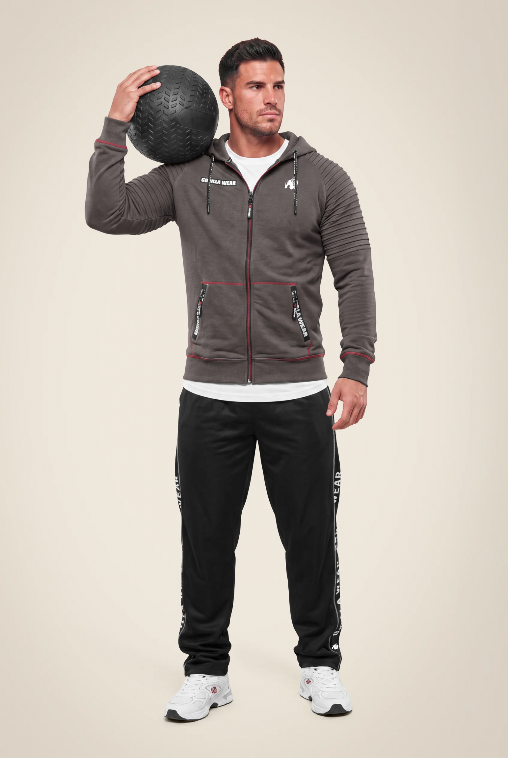Sweat zippé Georgia Gorilla Wear homme - Gris 3