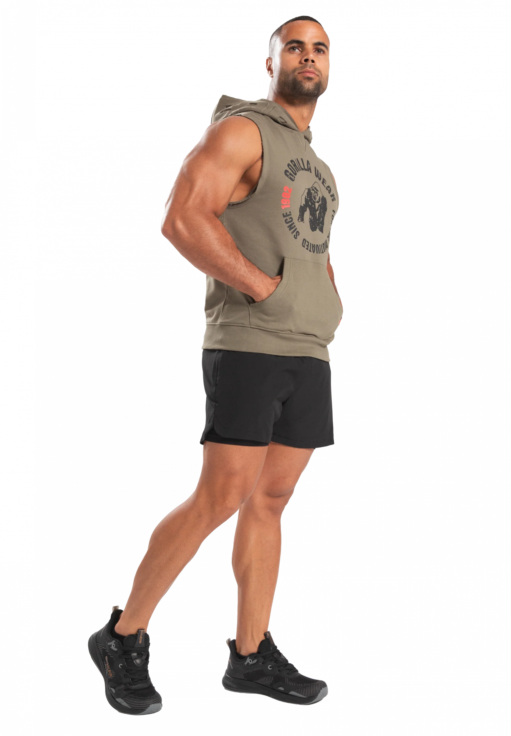 Sweat sans manches Marshall Gorilla Wear homme - Vert kaki 3