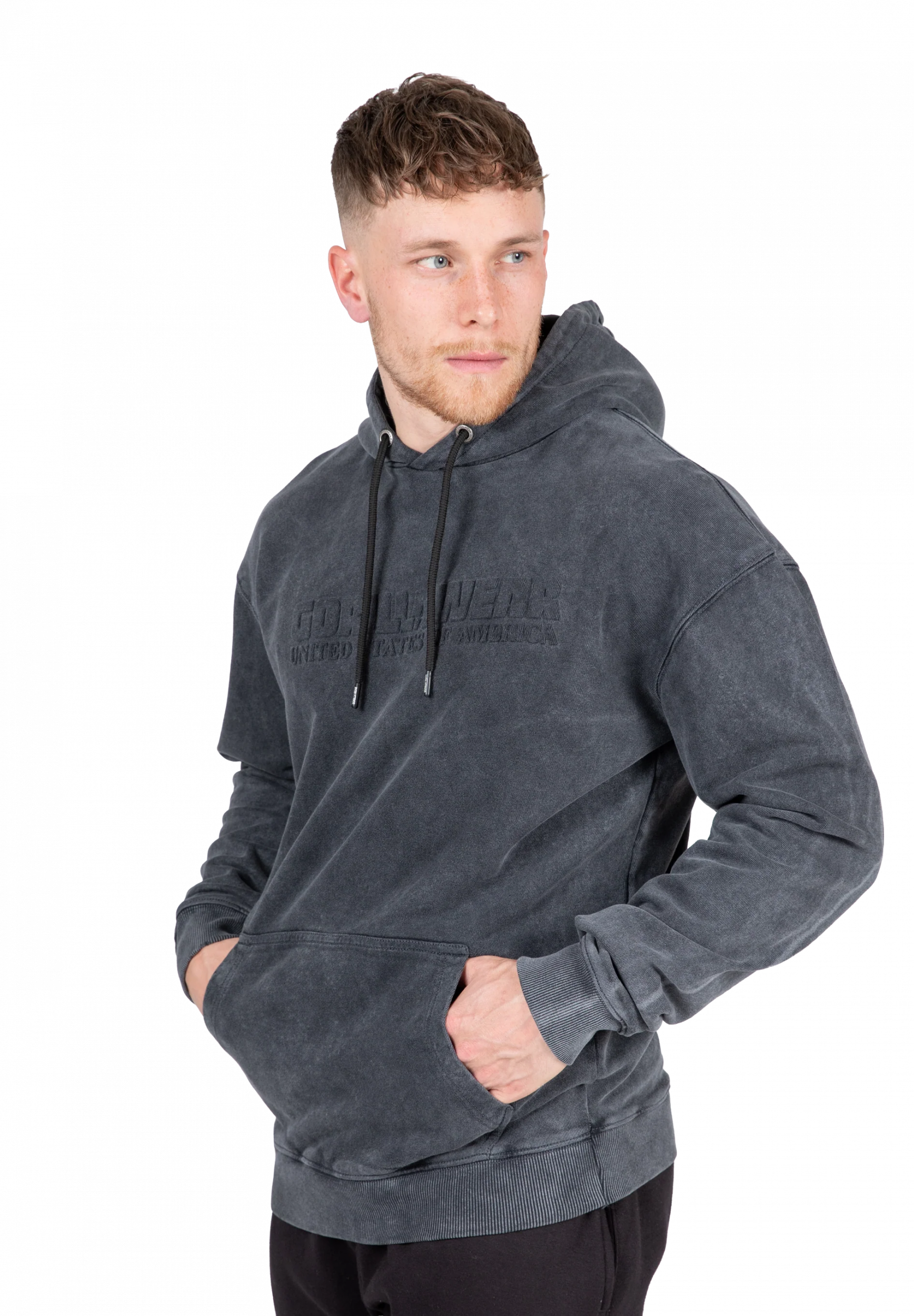 Sweat à capuche oversize Crowley Gorilla Wear homme - Gris délavé - photo officielle 1