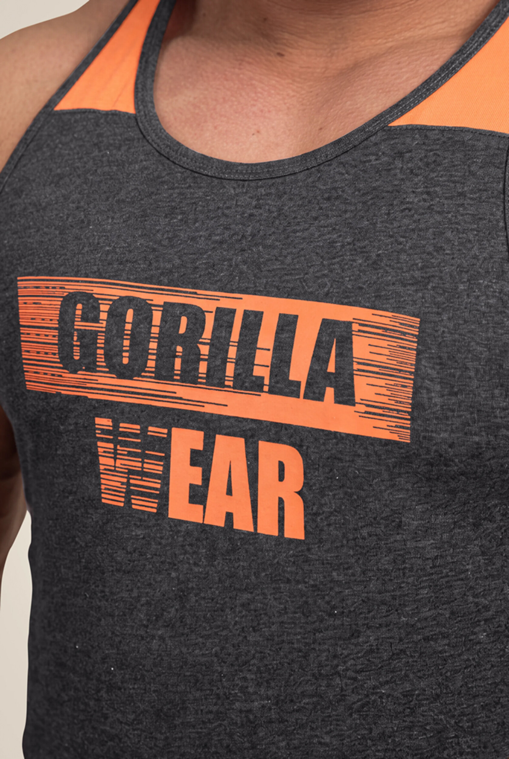 Débardeur Wallace Gorilla Wear homme - Gris/Orange - photo officielle 4