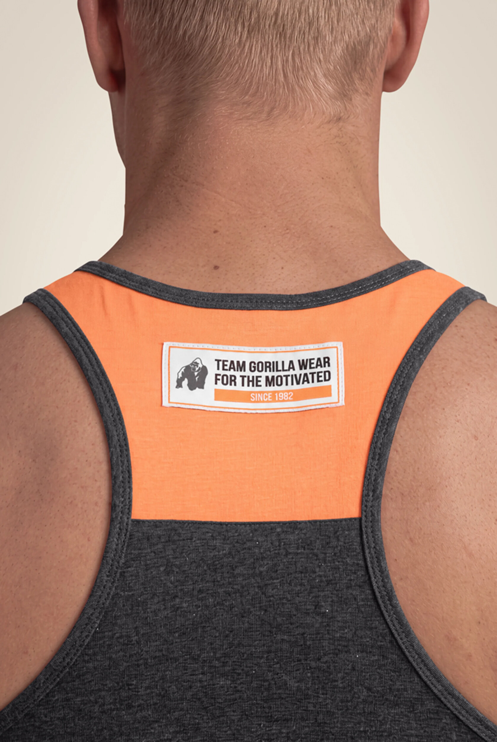 Débardeur Wallace Gorilla Wear homme - Gris/Orange - photo officielle 5
