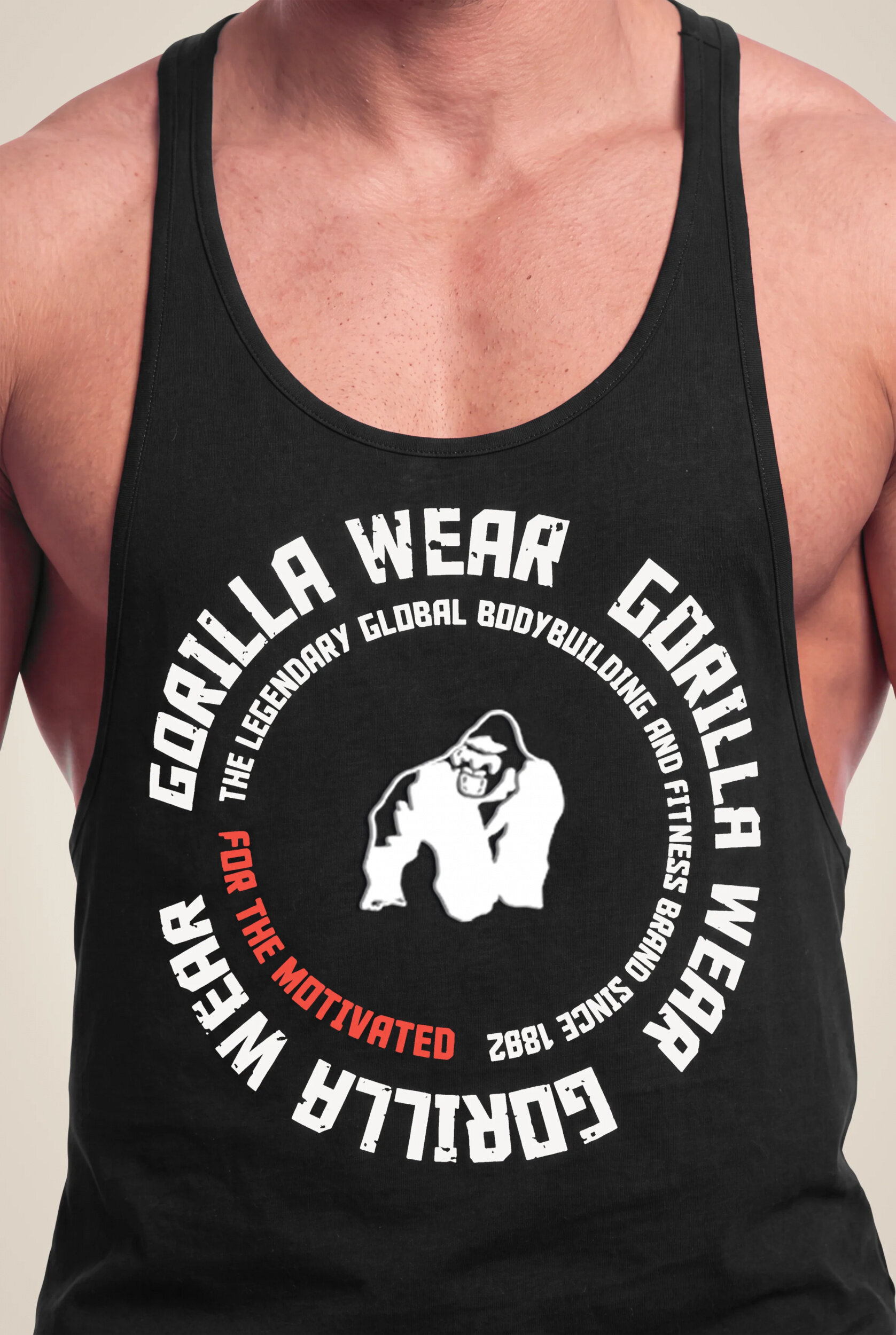 Débardeur stringer Melrose Gorilla Wear homme - Noir - photo officielle 4
