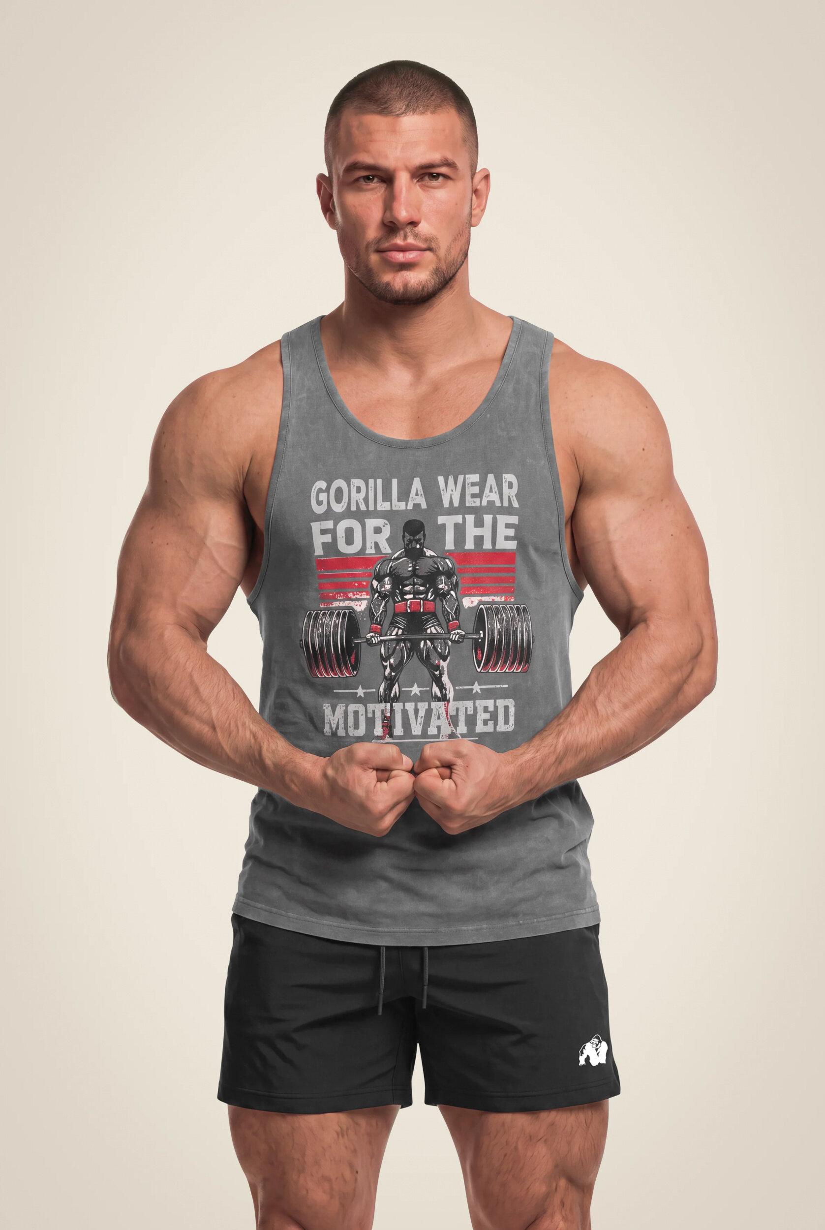 Débardeur stringer Churchill Gorilla Wear homme - Gris délavé - photo officielle 1