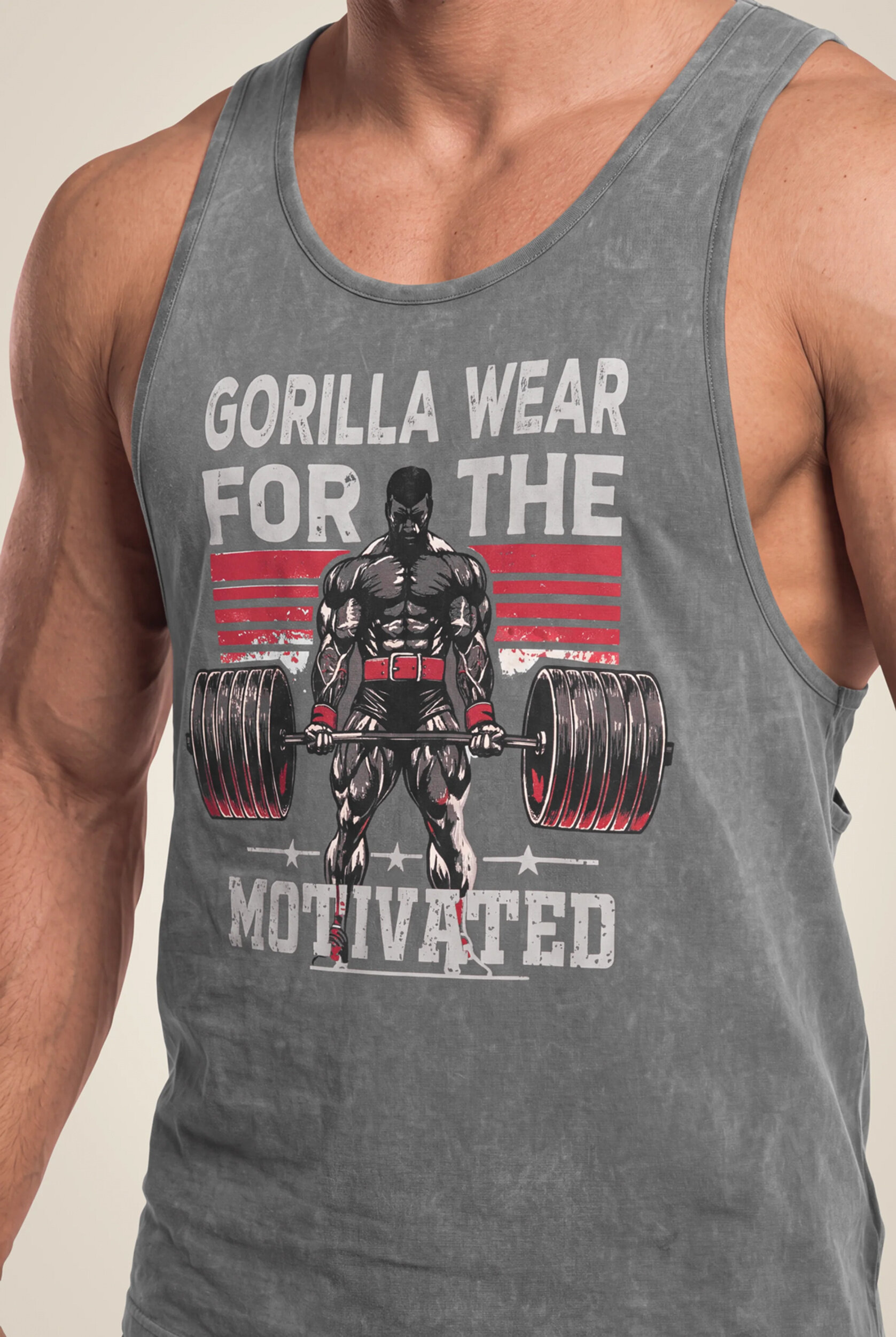 Débardeur stringer Churchill Gorilla Wear homme - Gris délavé - photo officielle 4