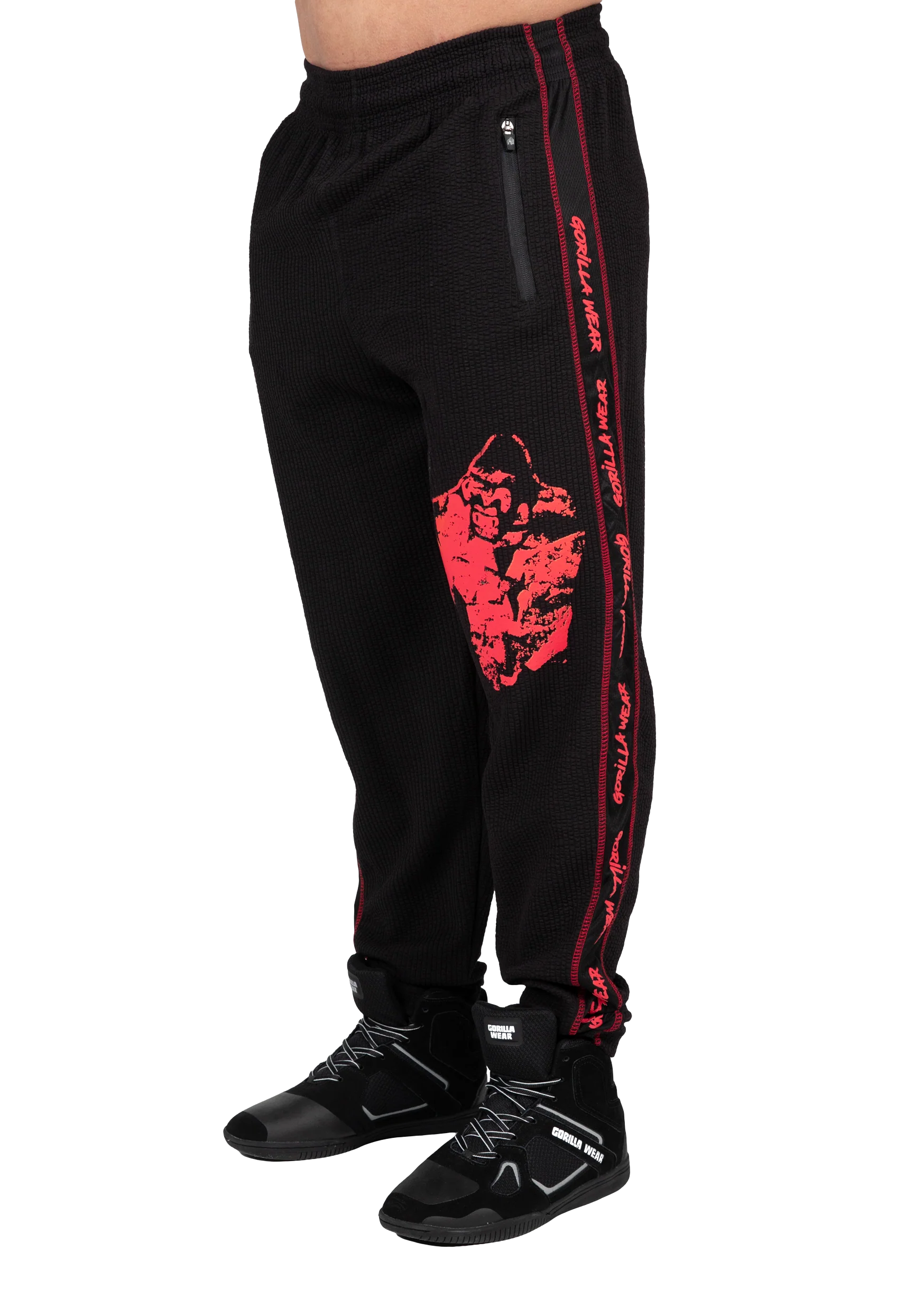 Pantalon Old School Buffalo Gorilla Wear homme - Noir/Rouge - photographie officielle 1