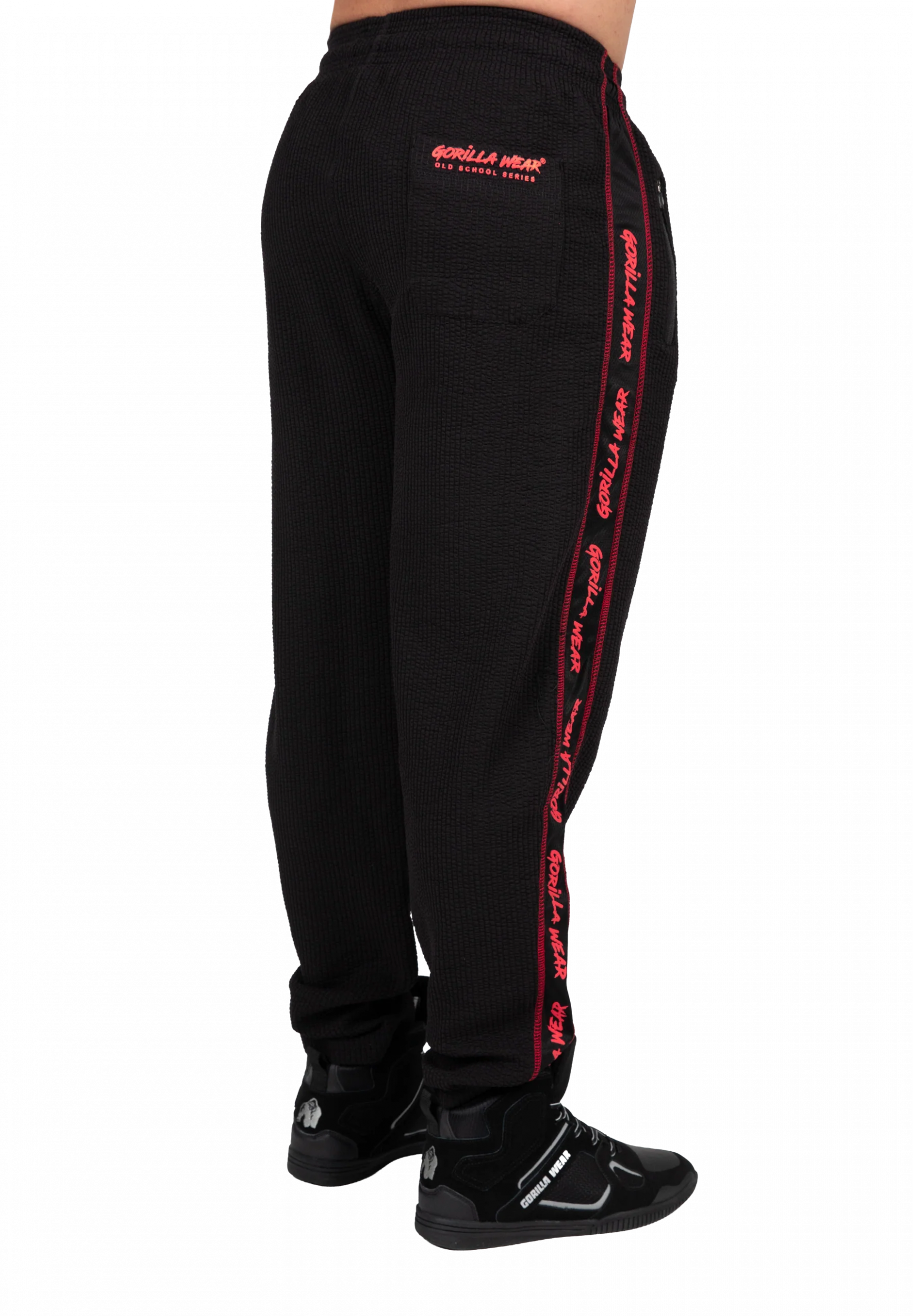 Pantalon Old School Buffalo Gorilla Wear homme - Noir/Rouge - photographie officielle 2