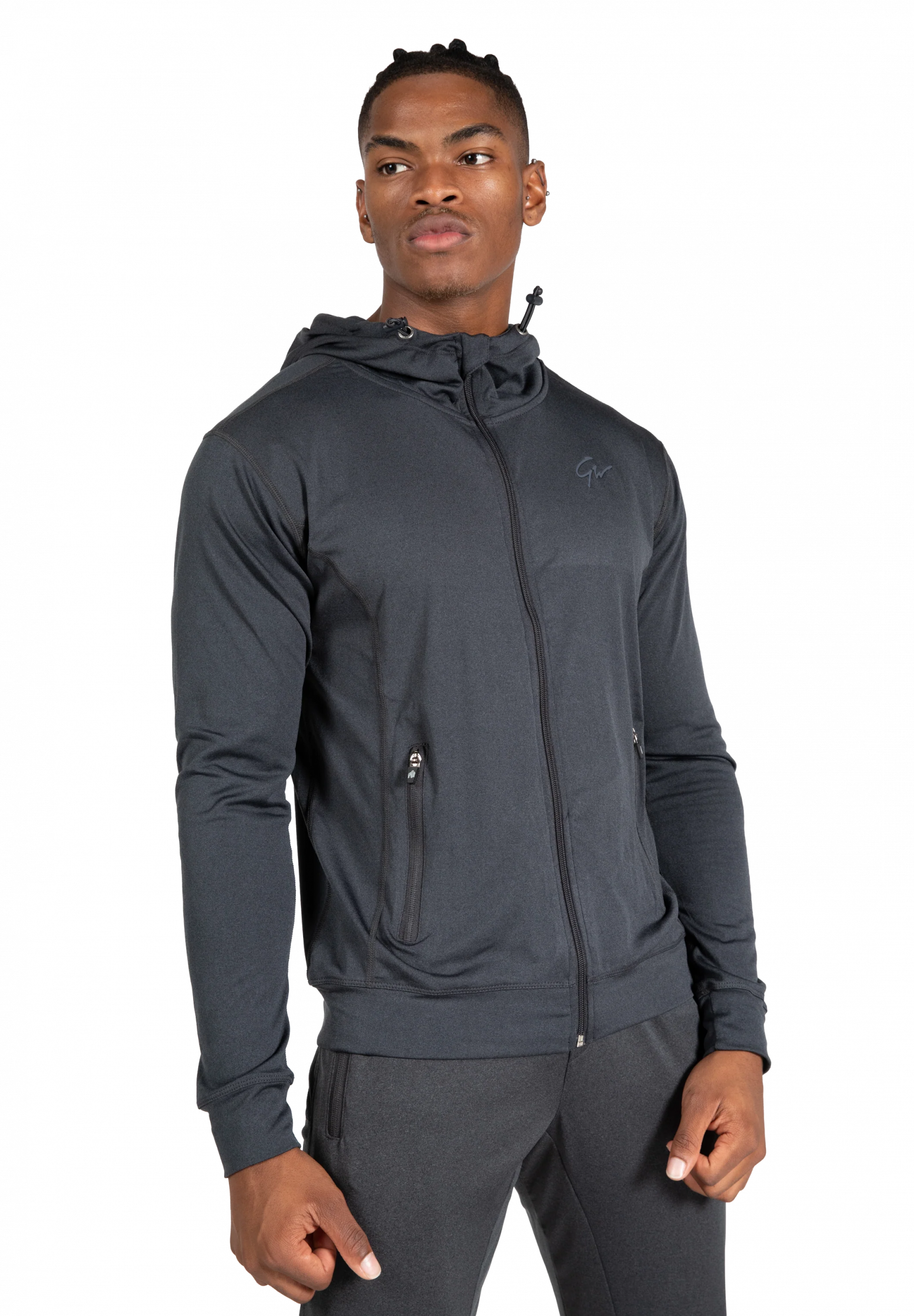 Veste de training Glendo Gorilla Wear homme - Anthracite - photographie officielle 1
