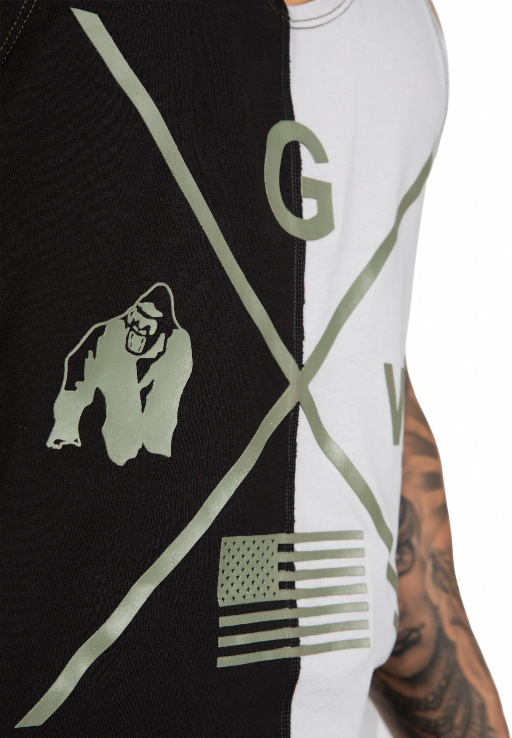 Débardeur stringer Sterling Gorilla Wear homme - Noir/Gris - photo officielle 4