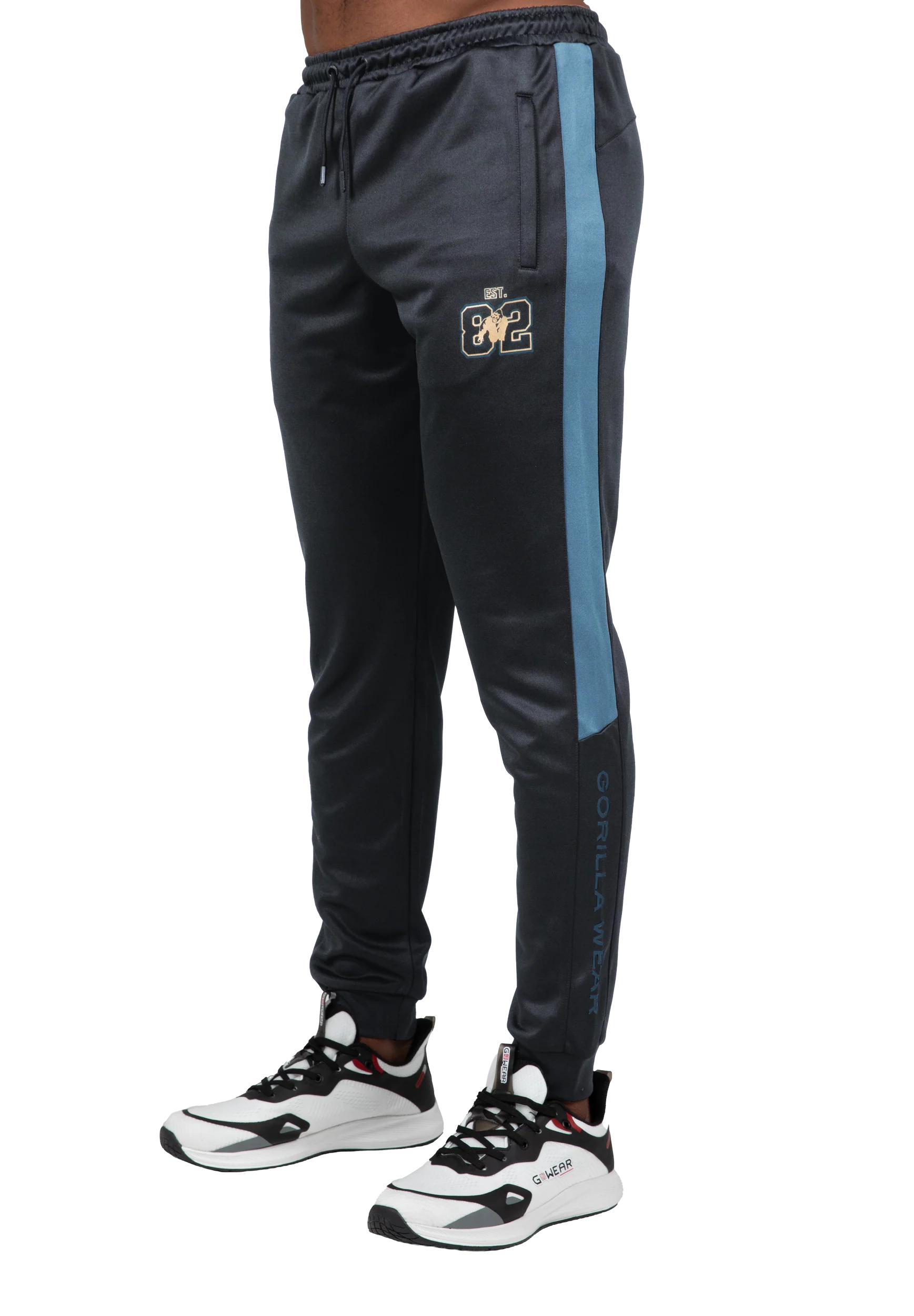 Pantalon de training Devon Gorilla Wear homme - Gris/Bleu - photo officielle 1