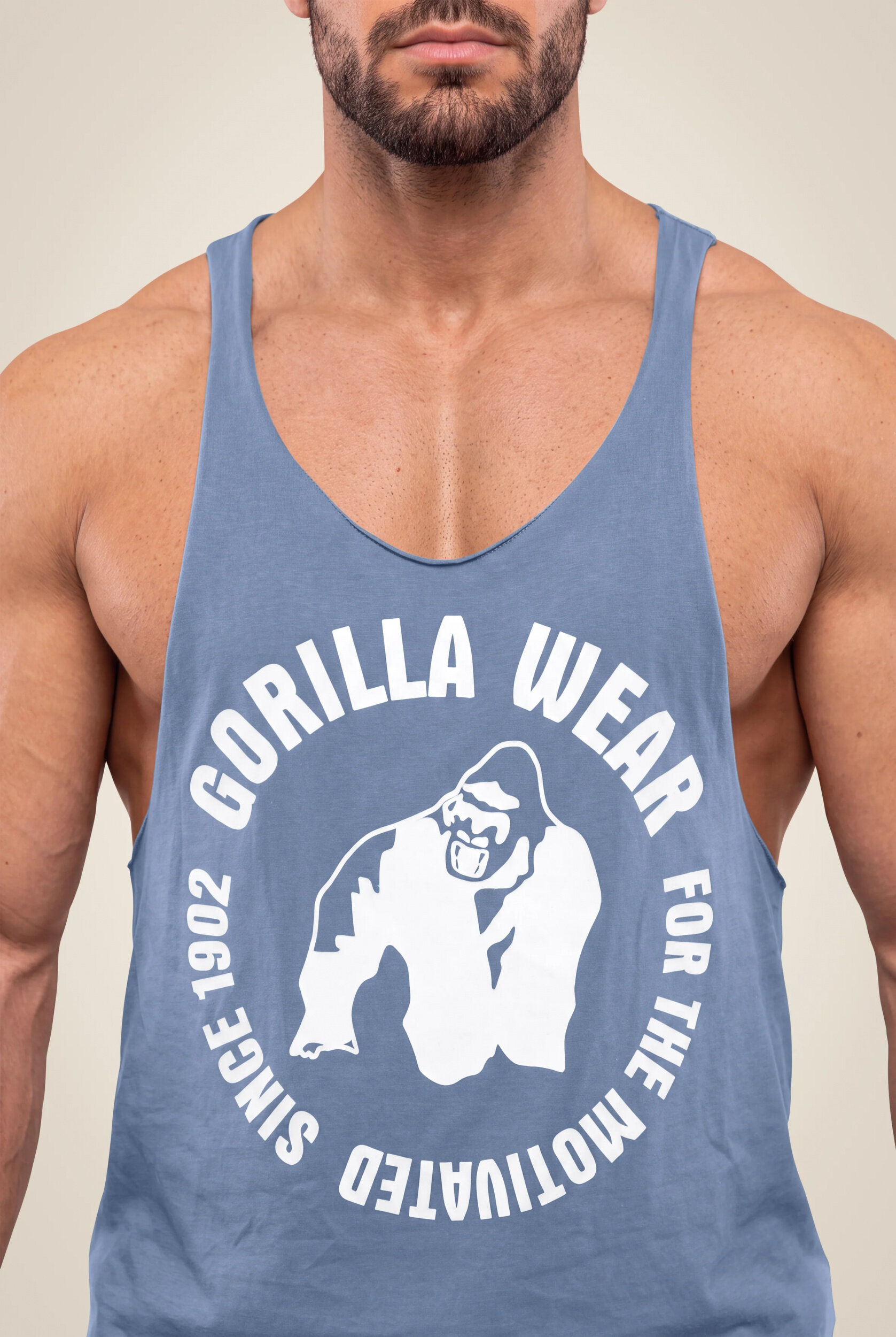 Stringer Melrose Gorilla Wear homme - Bleu Coronet - visuel officiel 4