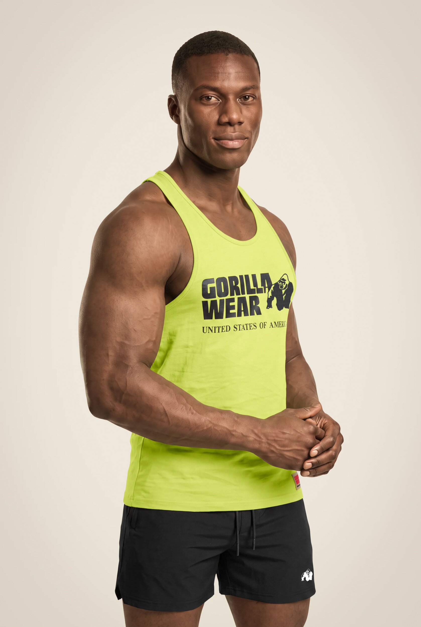 Débardeur Classic Gorilla Wear homme - Vert citron - visuel officiel 1