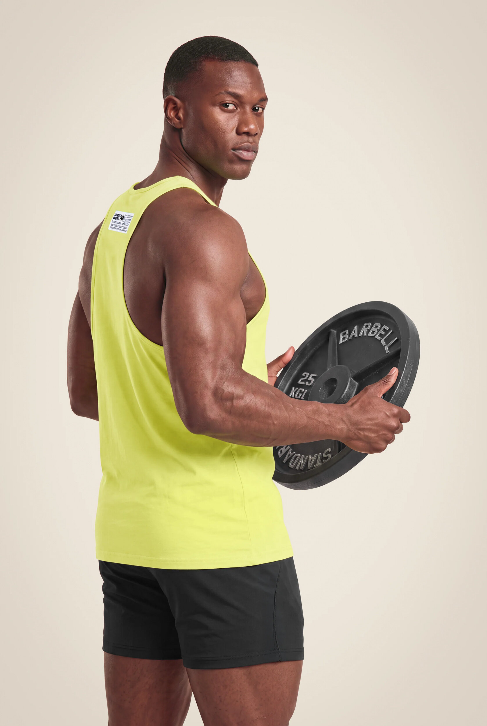 Débardeur Classic Gorilla Wear homme - Vert citron - visuel officiel 2