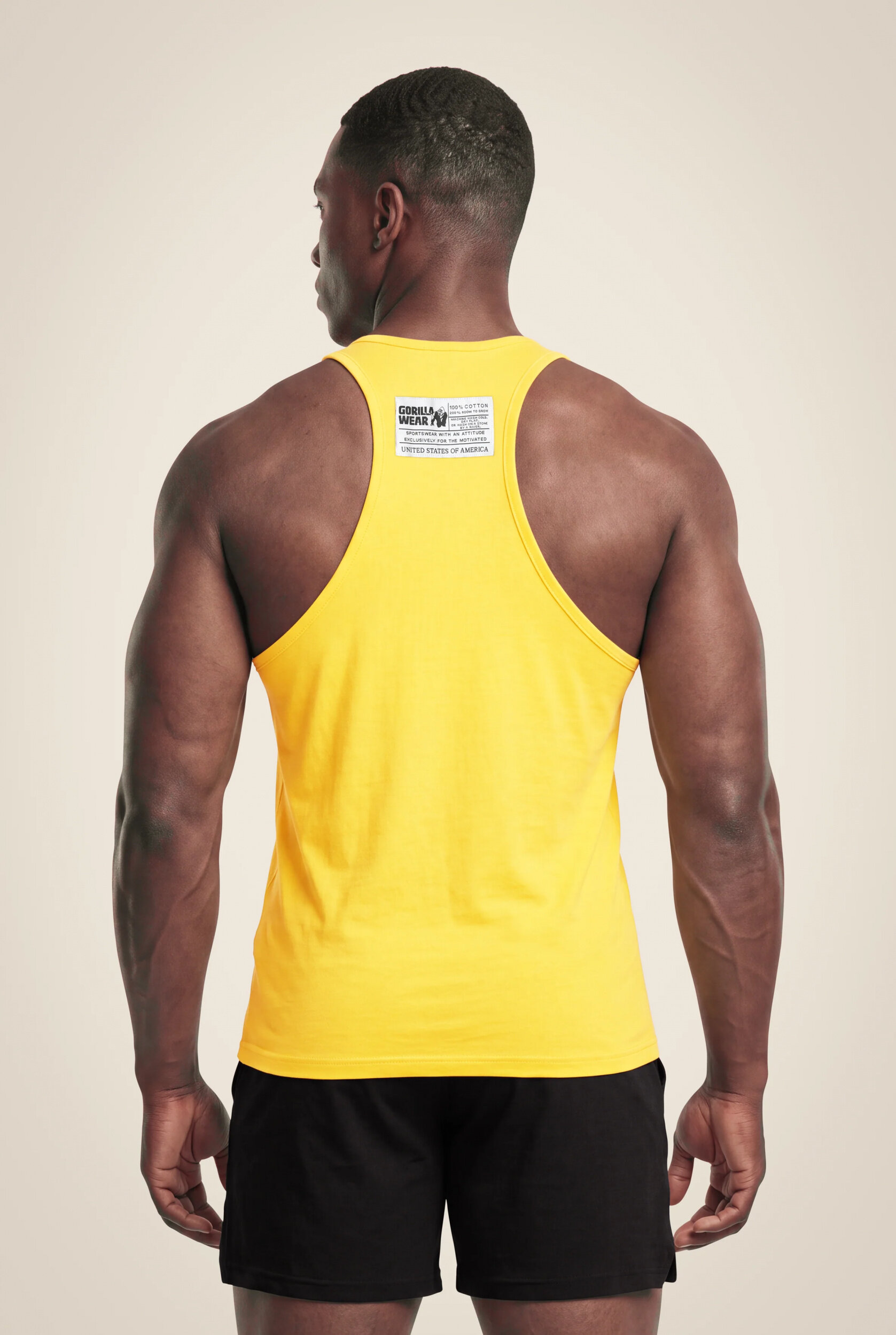 Débardeur Classic Gorilla Wear homme - Jaune - visuel officiel 2