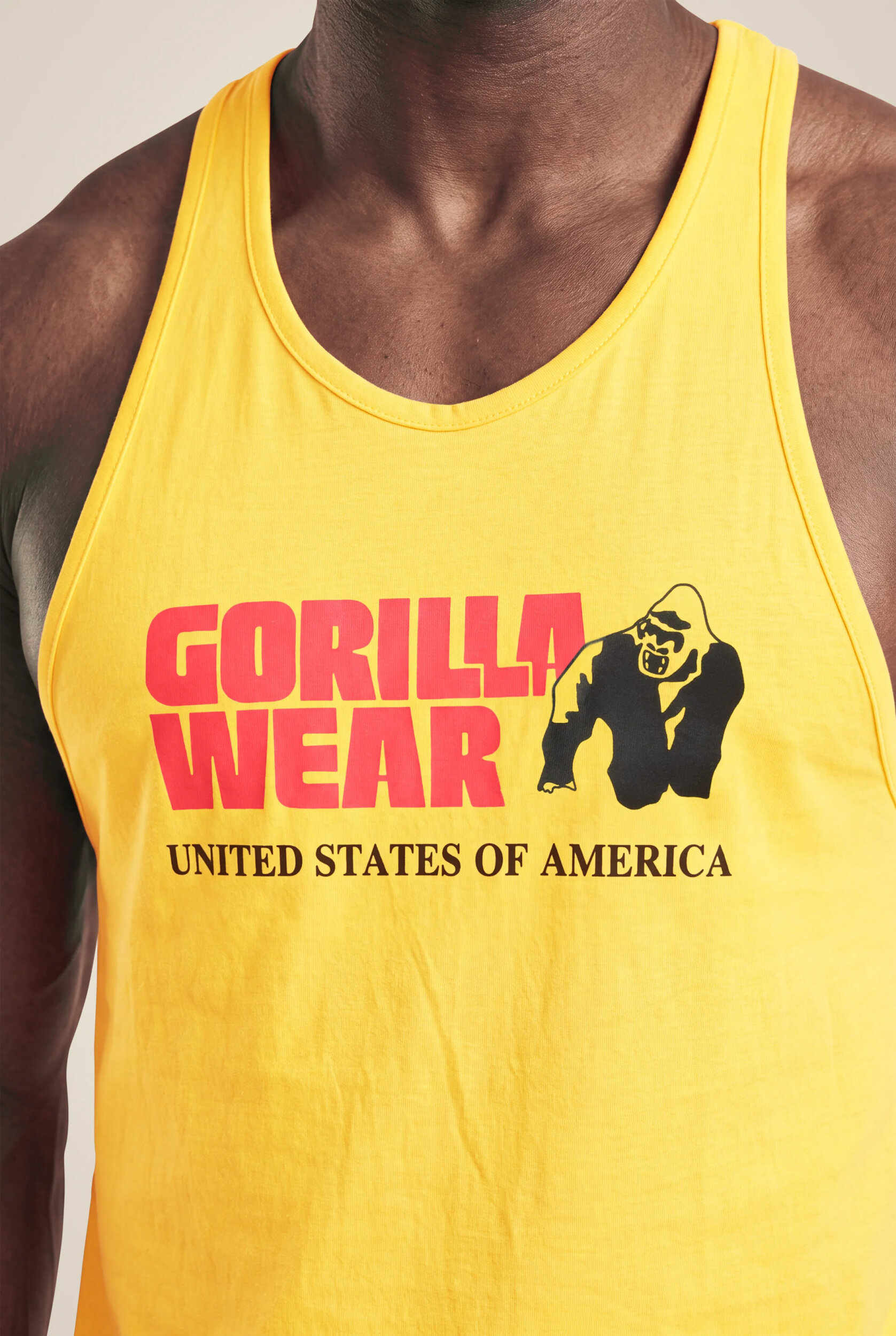 Débardeur Classic Gorilla Wear homme - Jaune - visuel officiel 4