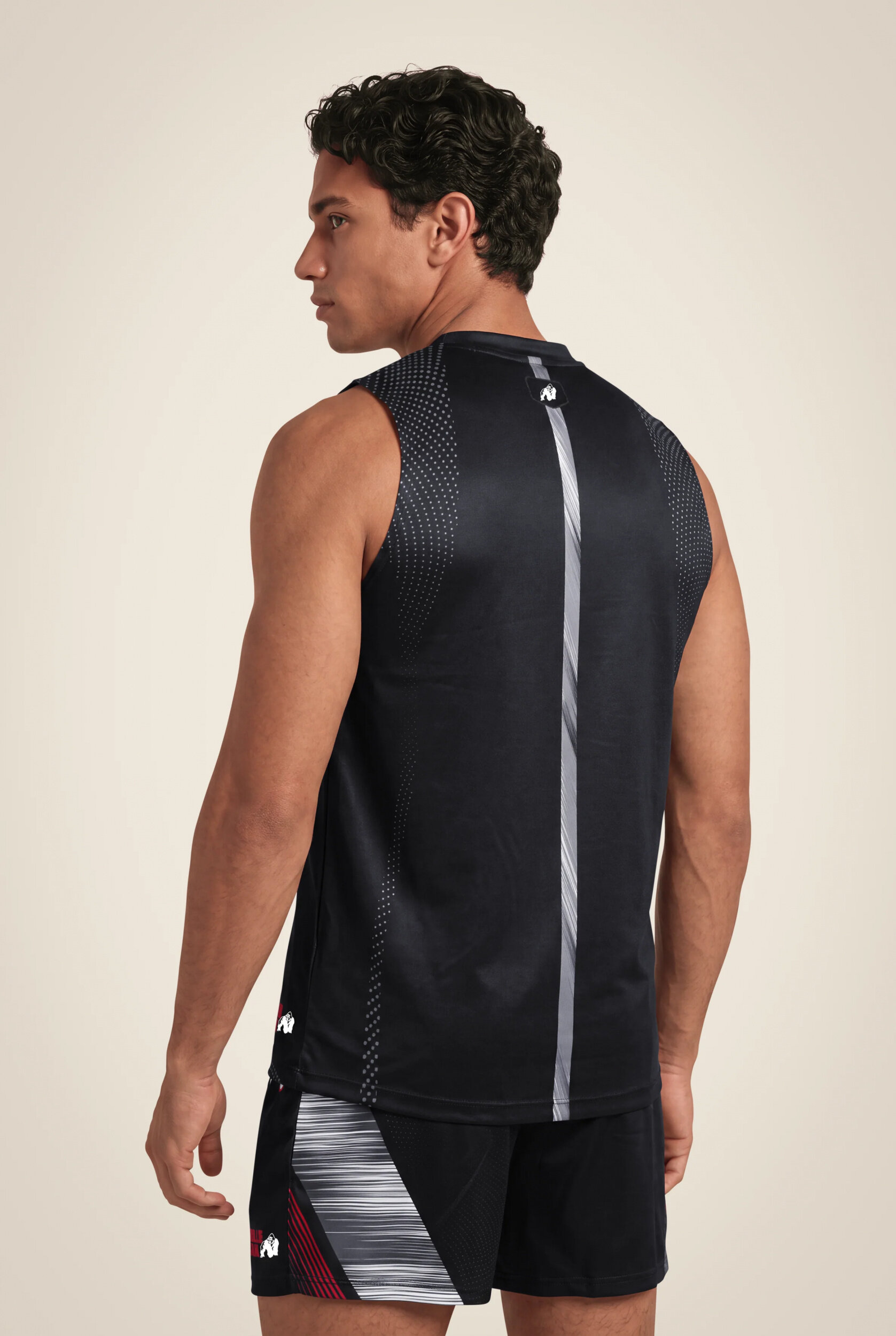 Débardeur Clayton Gorilla Wear homme - Noir/Rouge 2