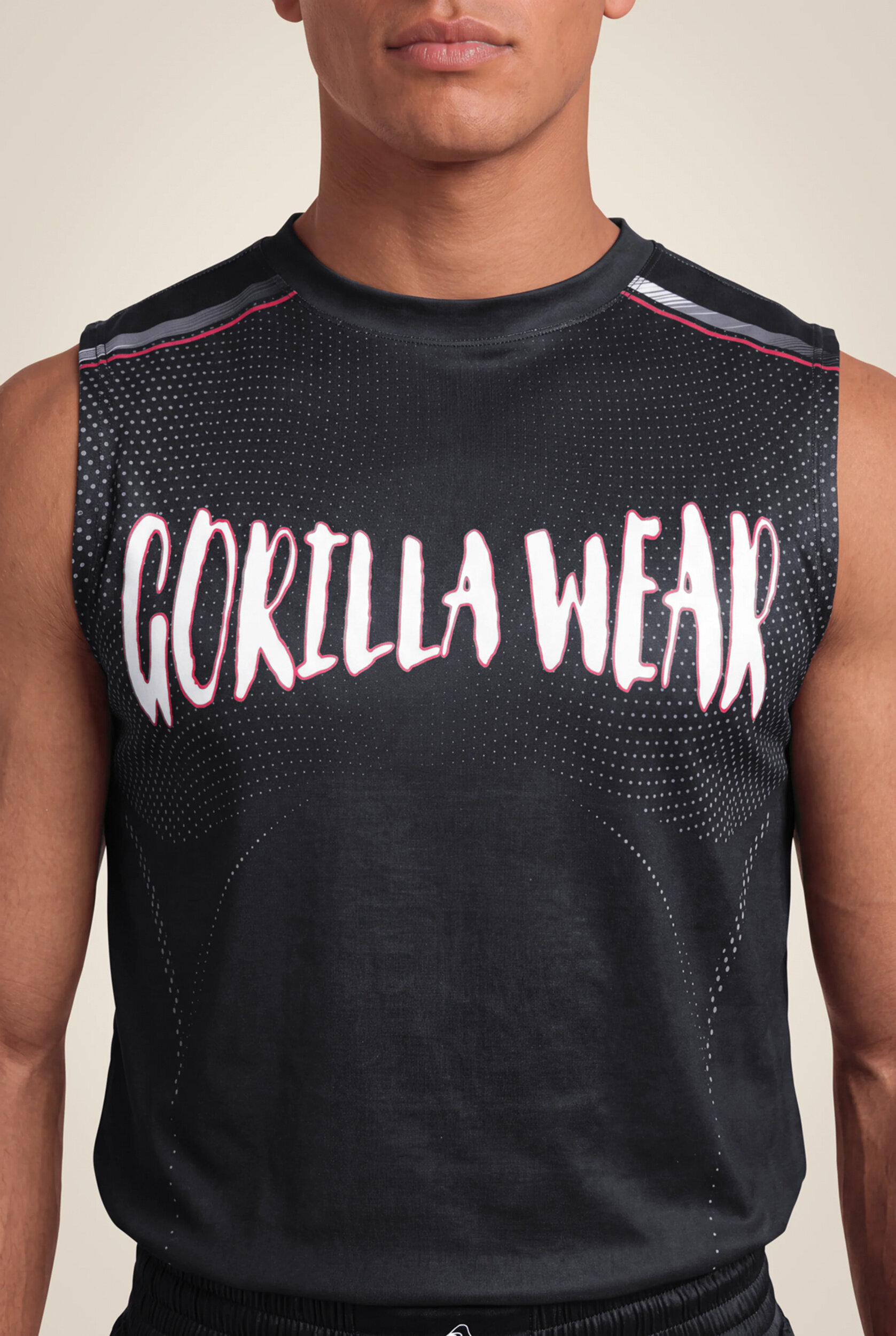 Débardeur Clayton Gorilla Wear homme - Noir/Rouge 4