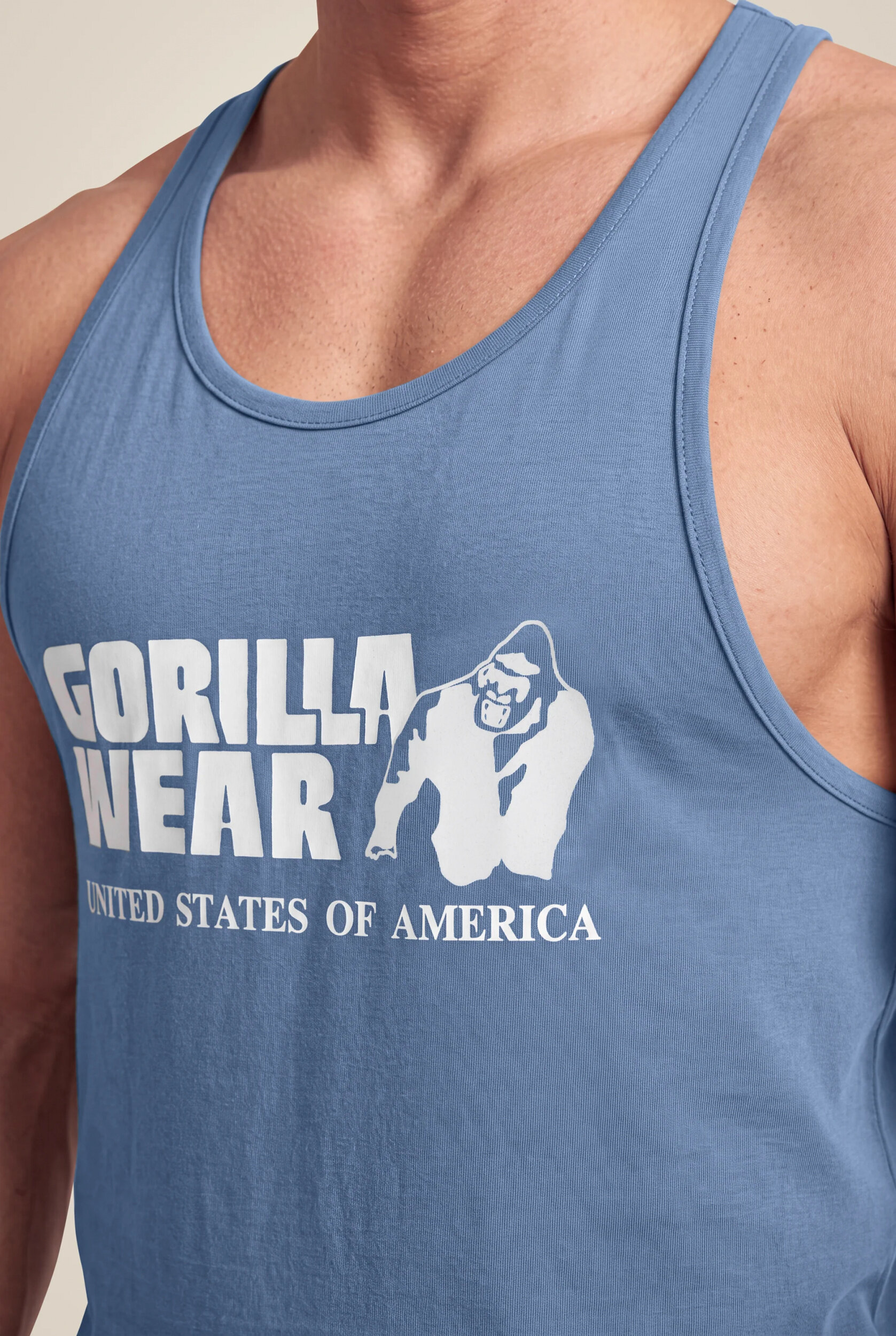 Débardeur Classic Gorilla Wear homme - Bleu Coronet 4