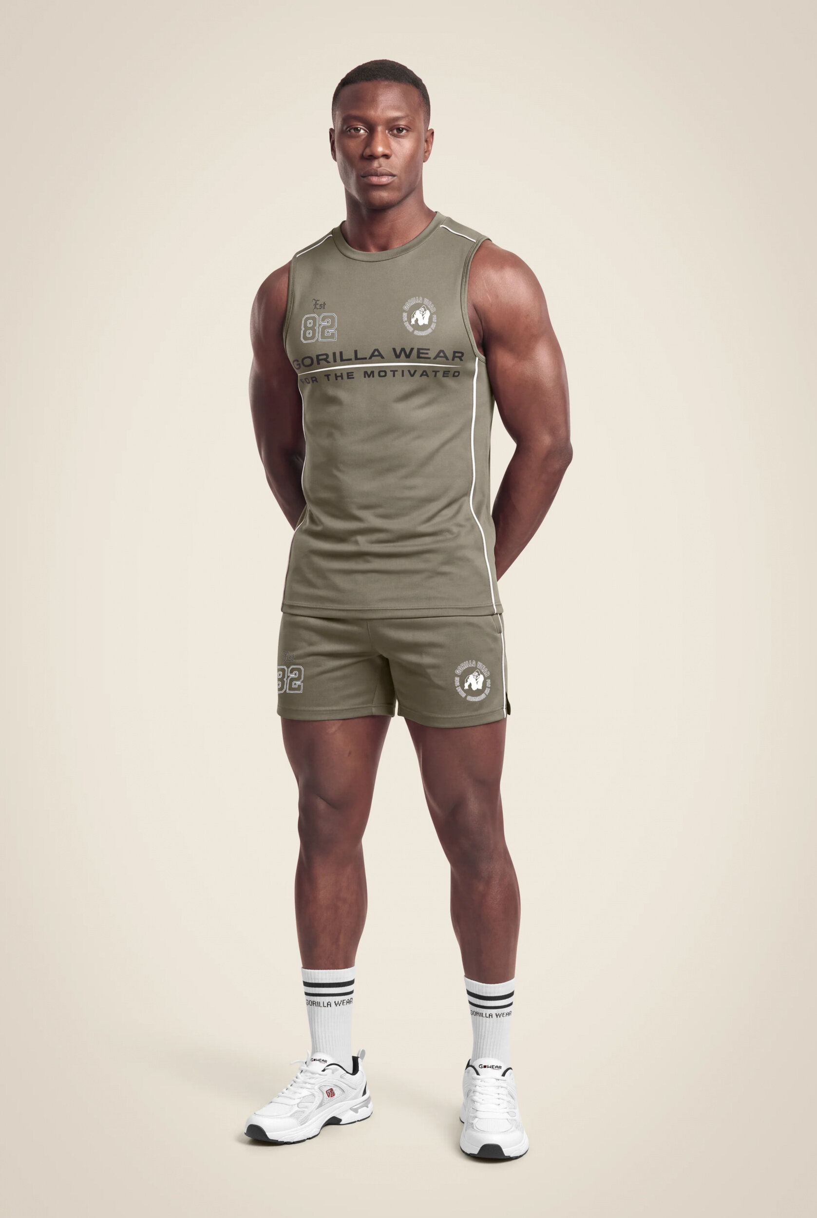 Débardeur Broxton Gorilla Wear homme - Vert kaki 3