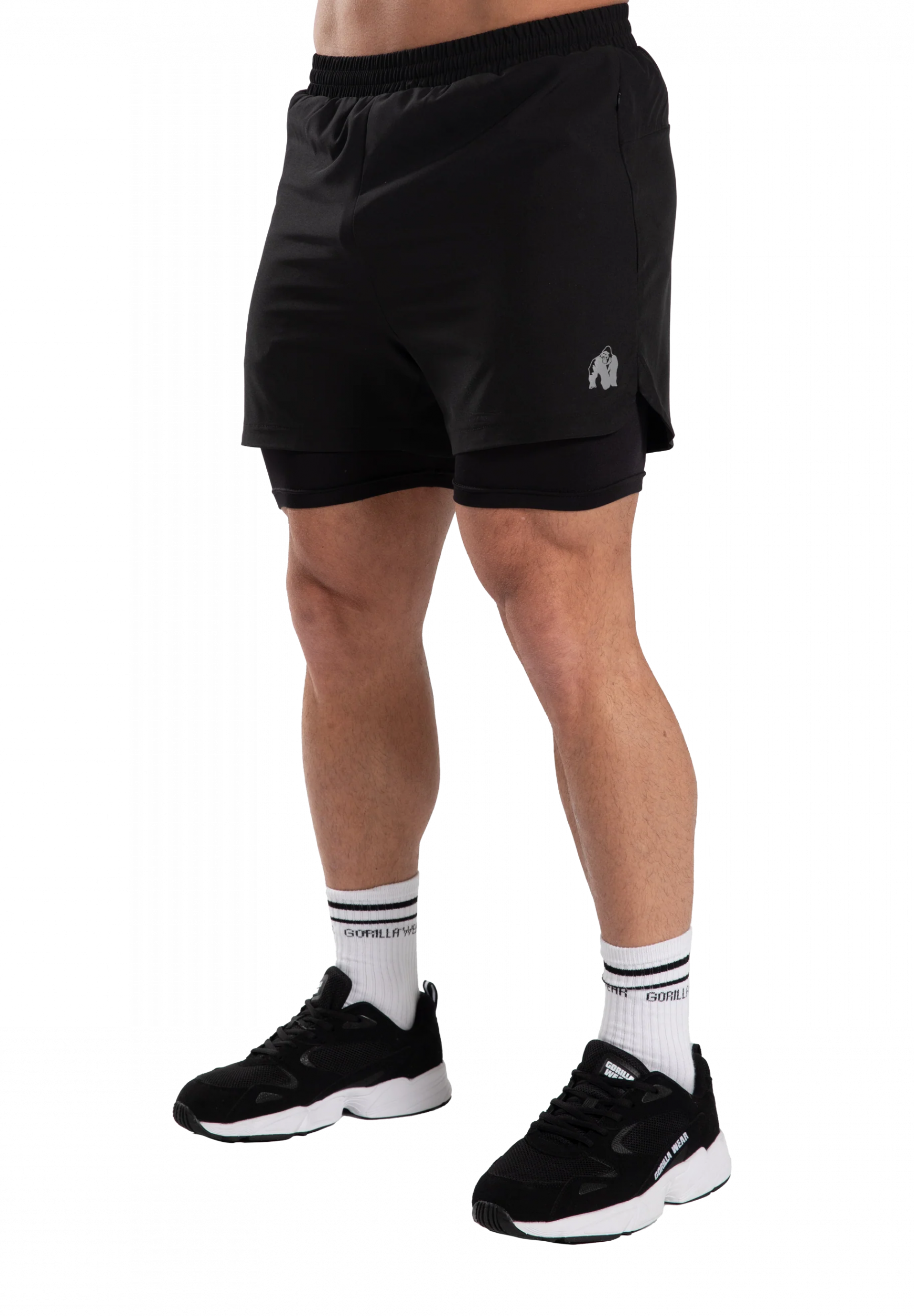 Short 2-en-1 Cortez Gorilla Wear homme - Noir