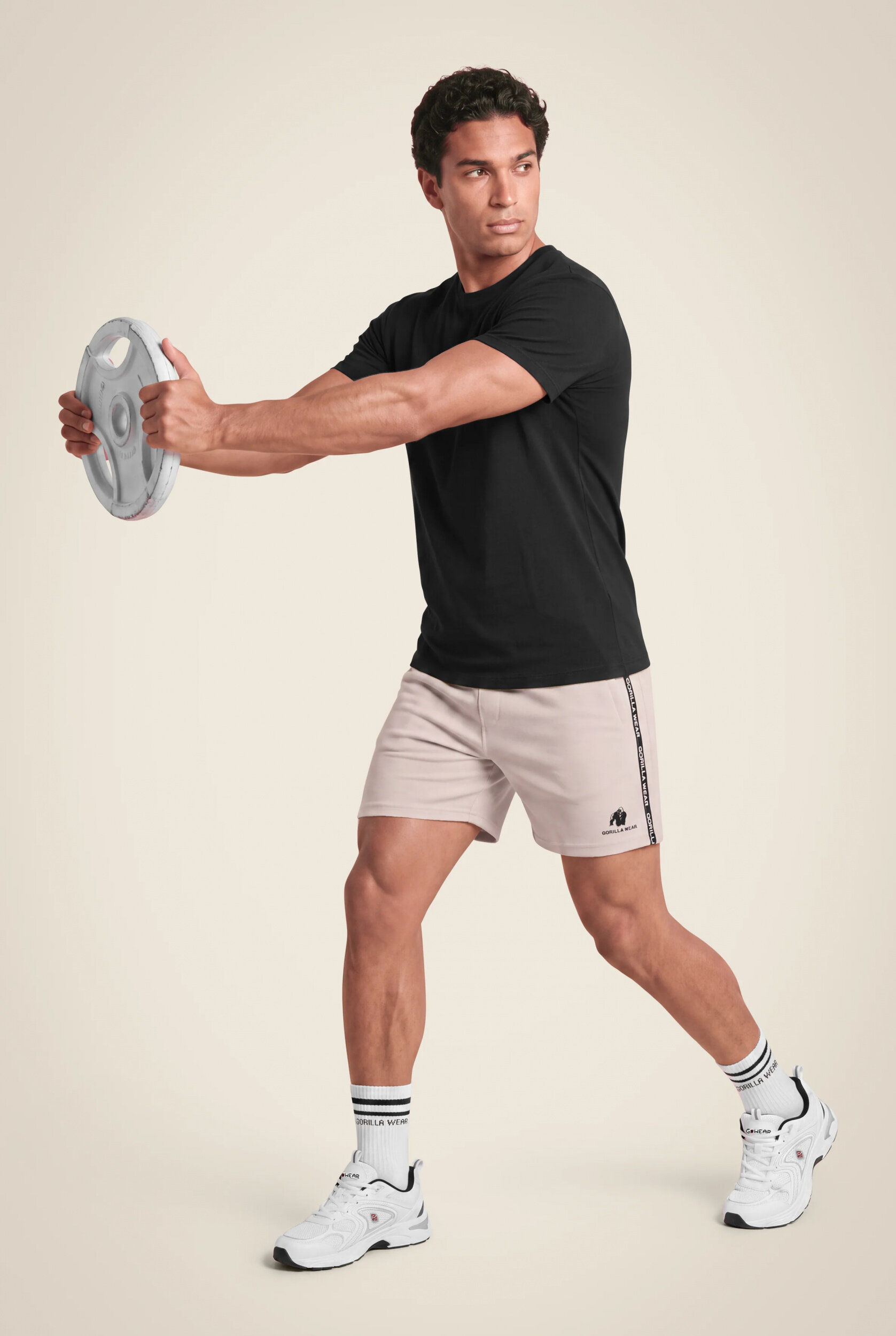 Short Harvey Track Gorilla Wear homme - Beige 3