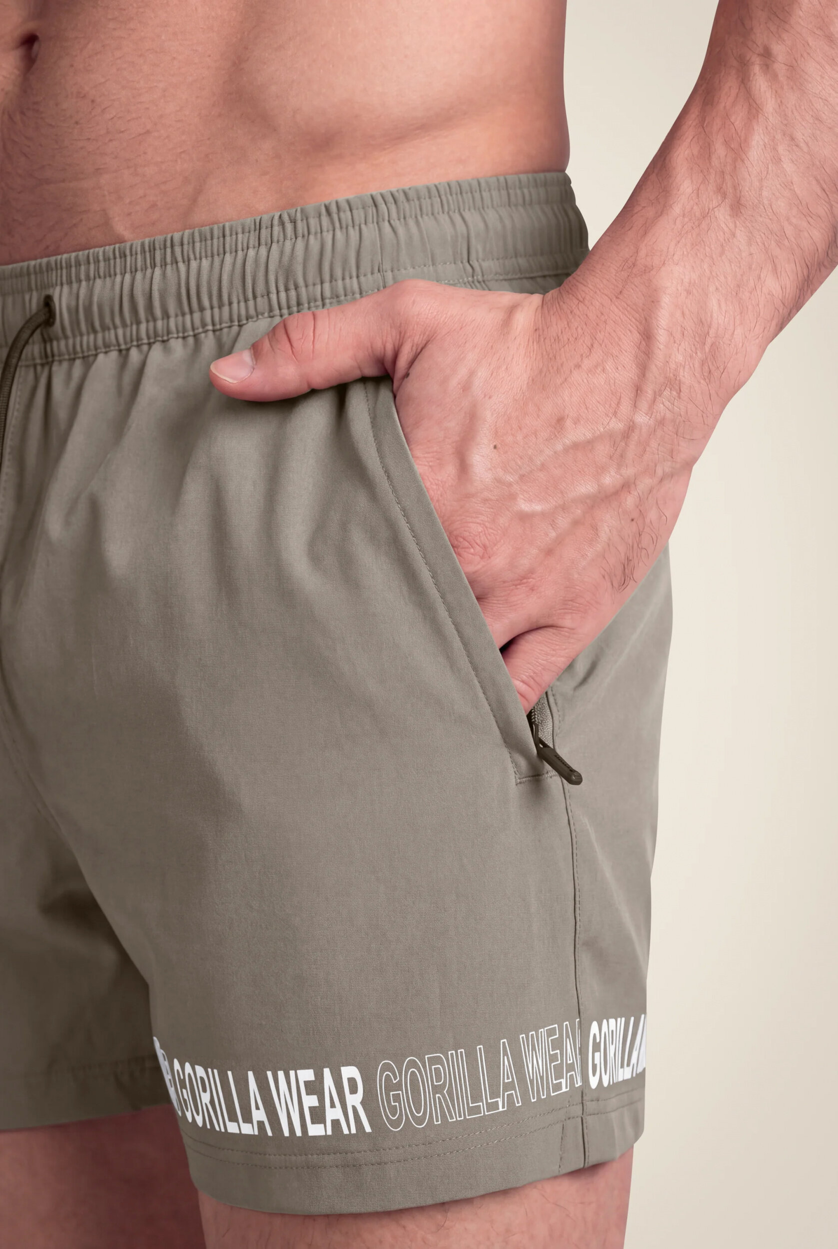 Short de bain Otis Gorilla Wear homme - Vert kaki 4