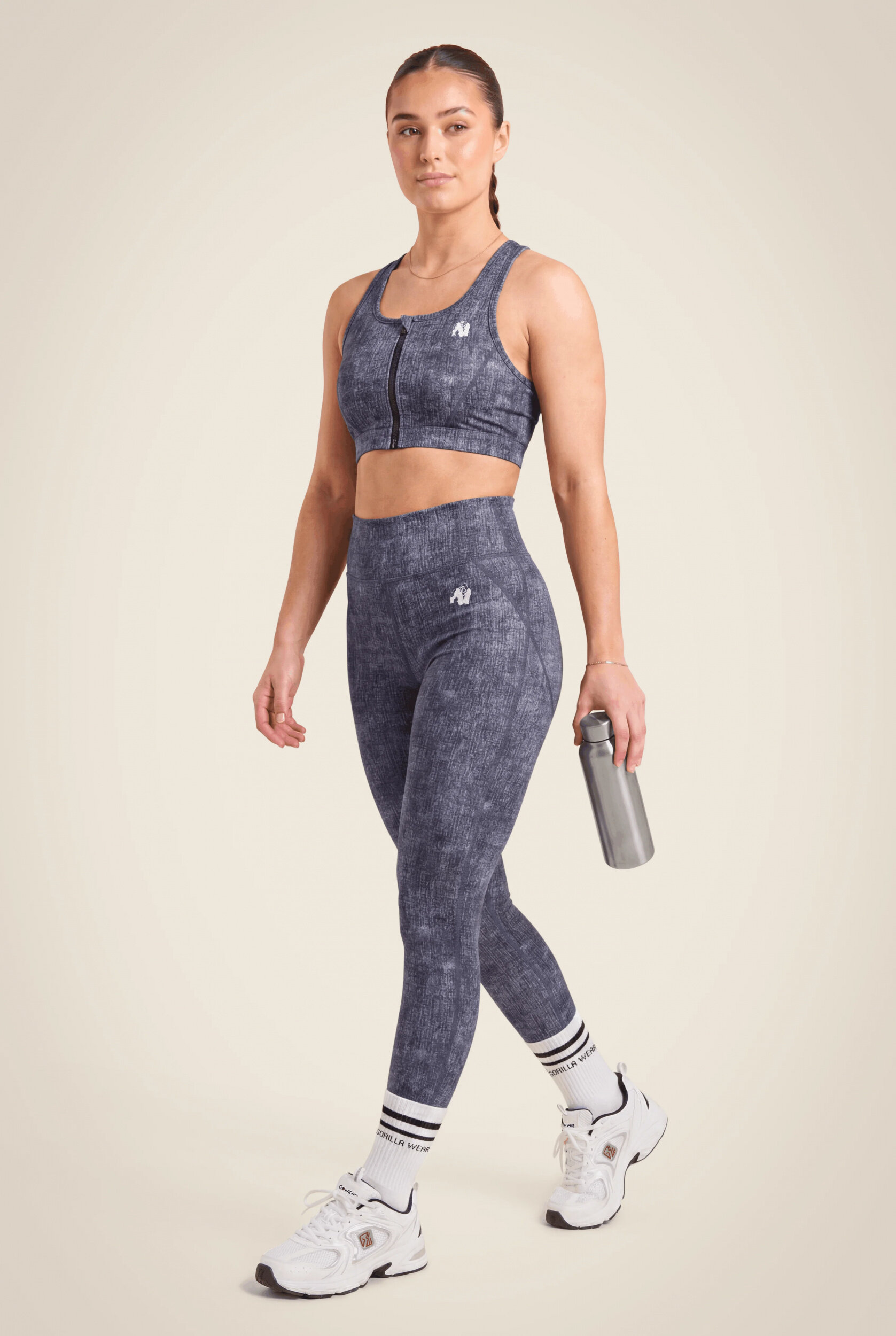 Brassière zippée Camilla Gorilla Wear femme - Bleu denim, vue 3