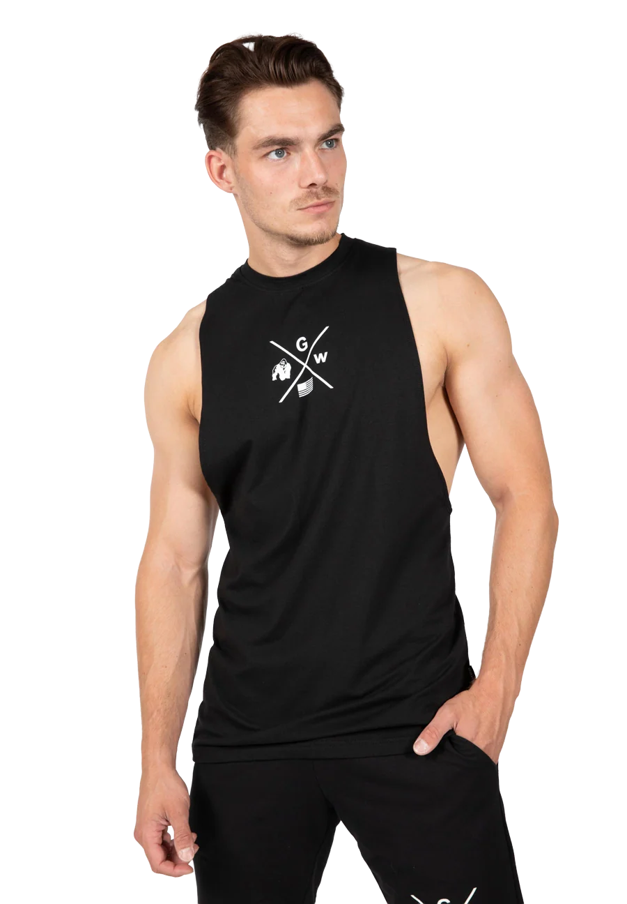 Débardeur Cisco Drop Armhole Gorilla Wear homme - Noir/Blanc, vue 1
