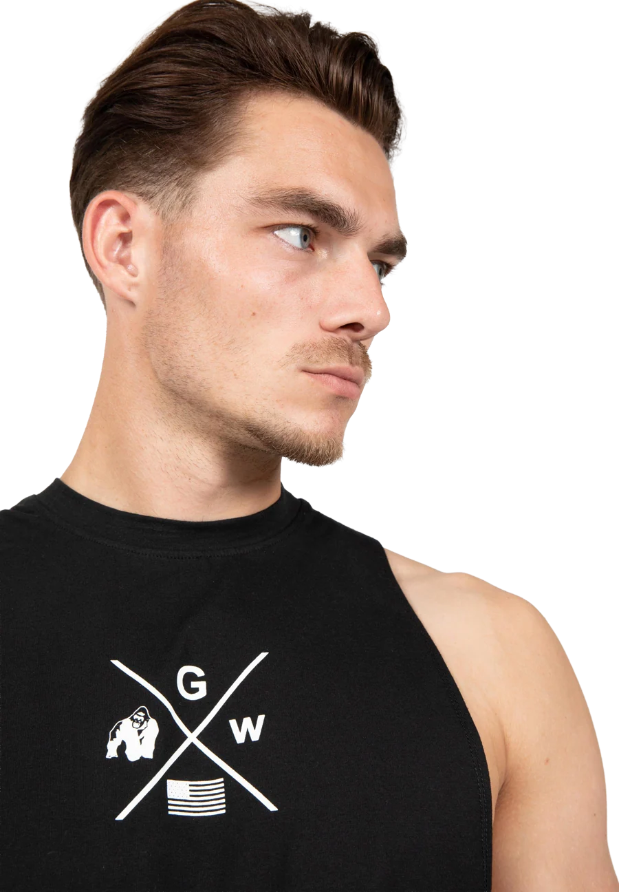 Débardeur Cisco Drop Armhole Gorilla Wear homme - Noir/Blanc, vue 4