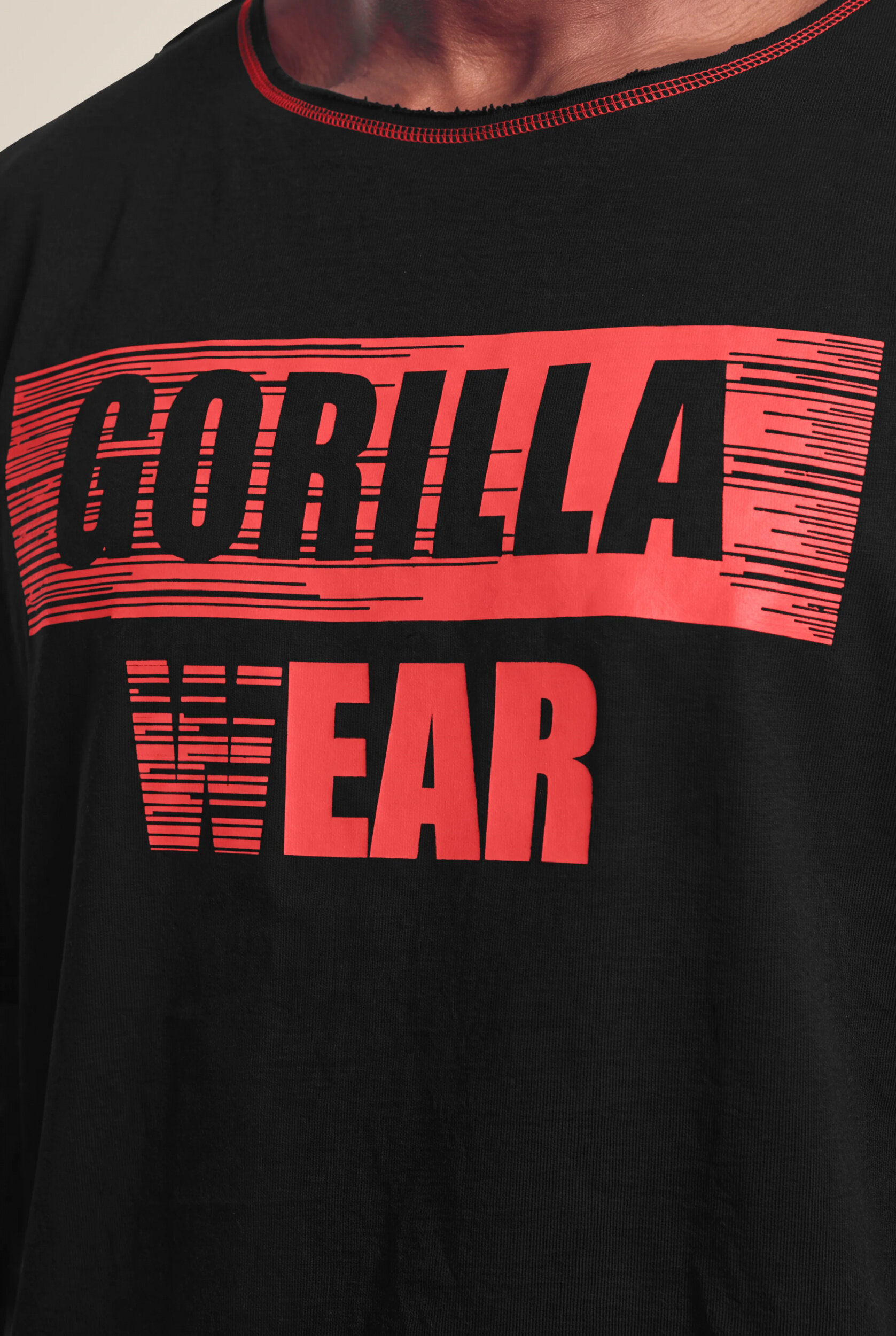 Haut de musculation Wallace Gorilla Wear homme - Noir/Rouge 4