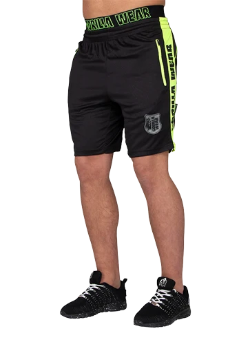 Short Shelby Gorilla Wear homme - Noir/Vert fluo, vue fabricant 1