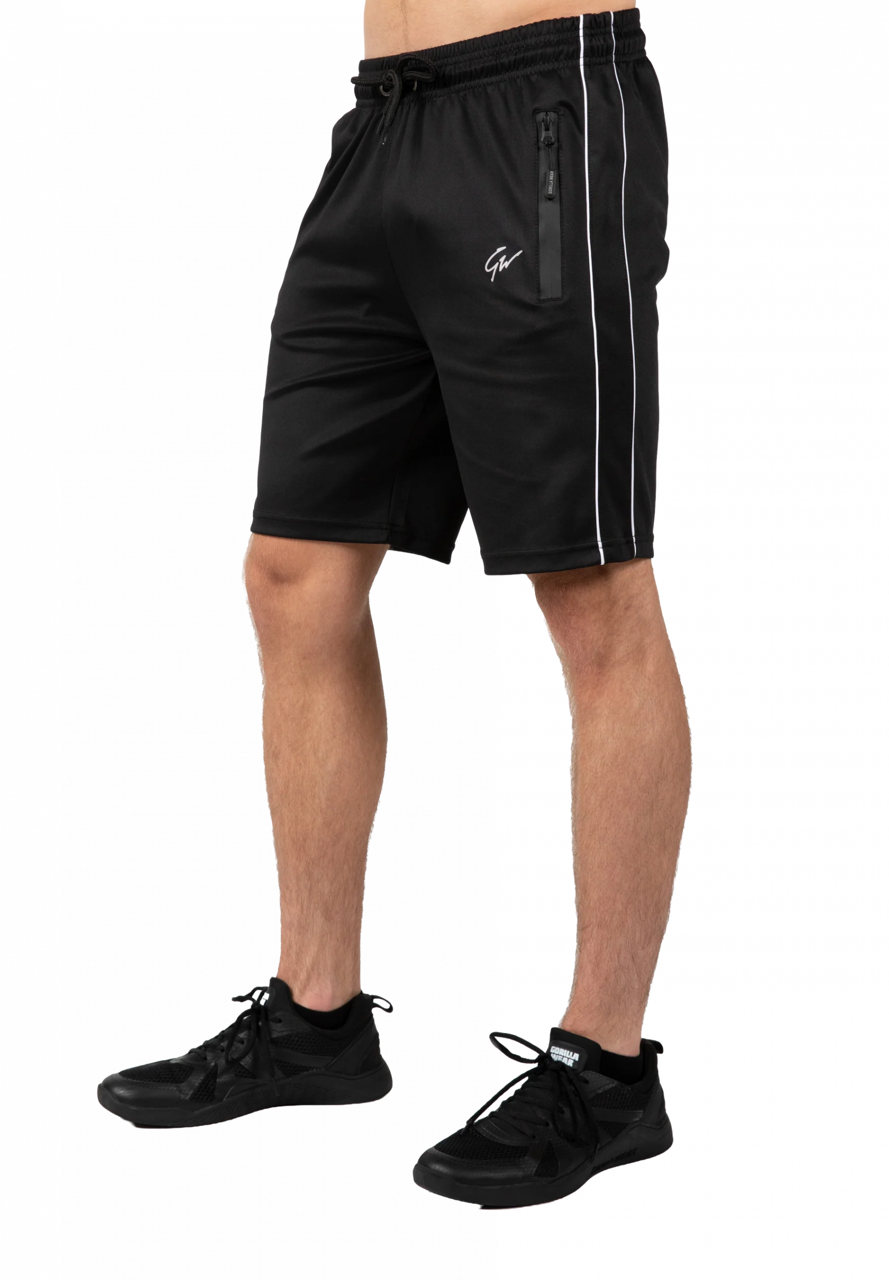 Short Wenden Track Gorilla Wear homme - Noir/Blanc