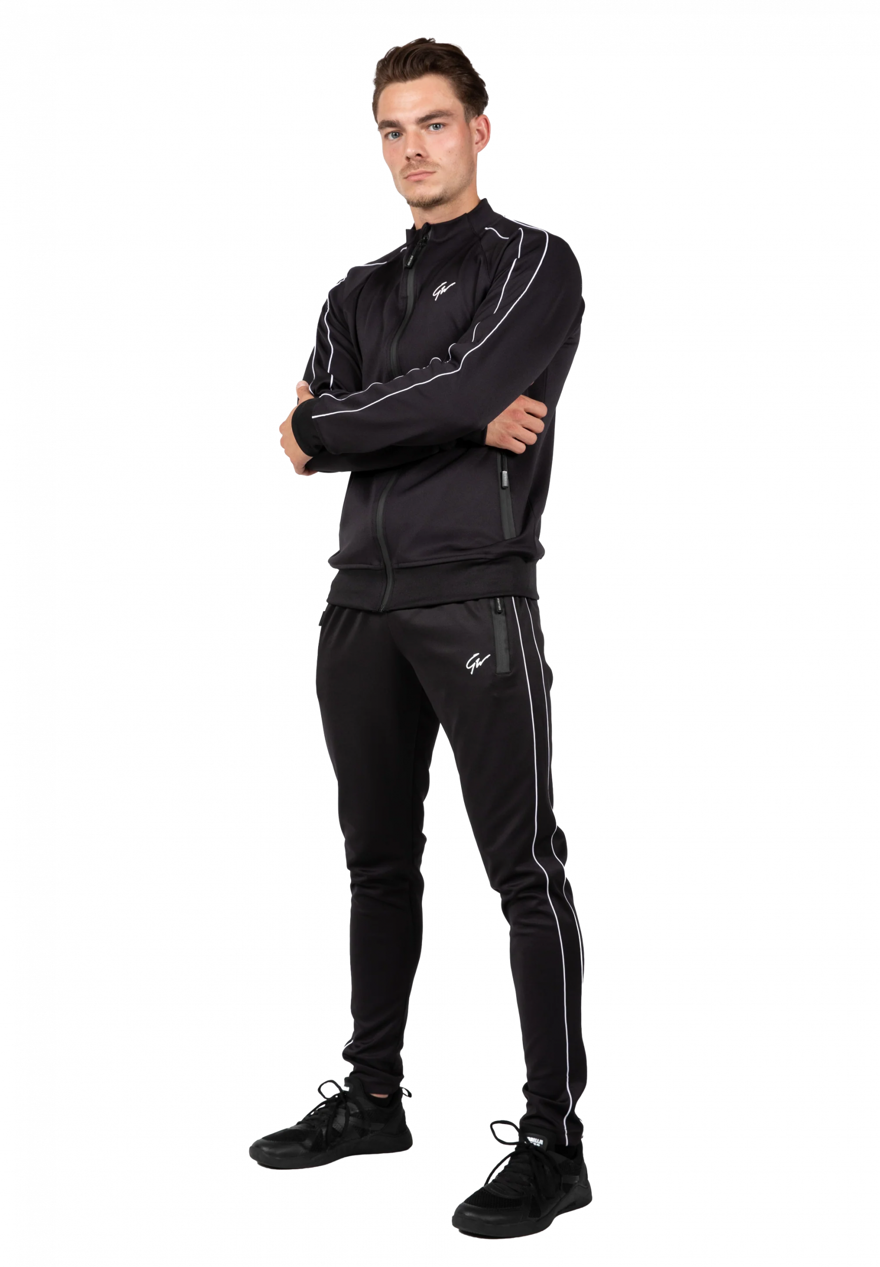 Short Wenden Track Gorilla Wear homme - Noir/Blanc 3
