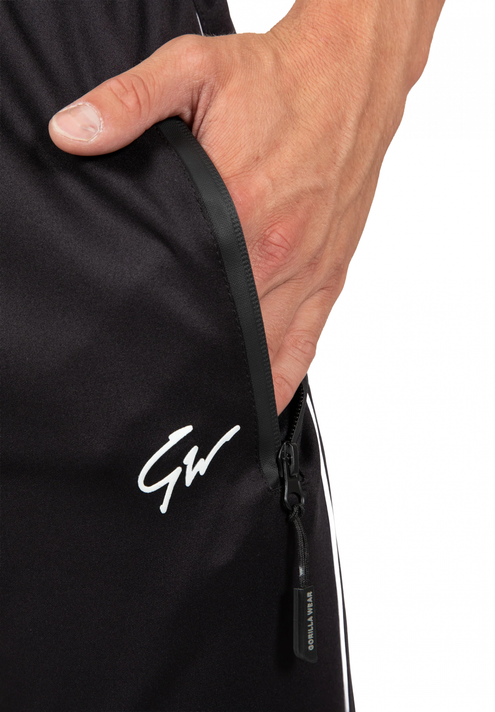 Short Wenden Track Gorilla Wear homme - Noir/Blanc 4