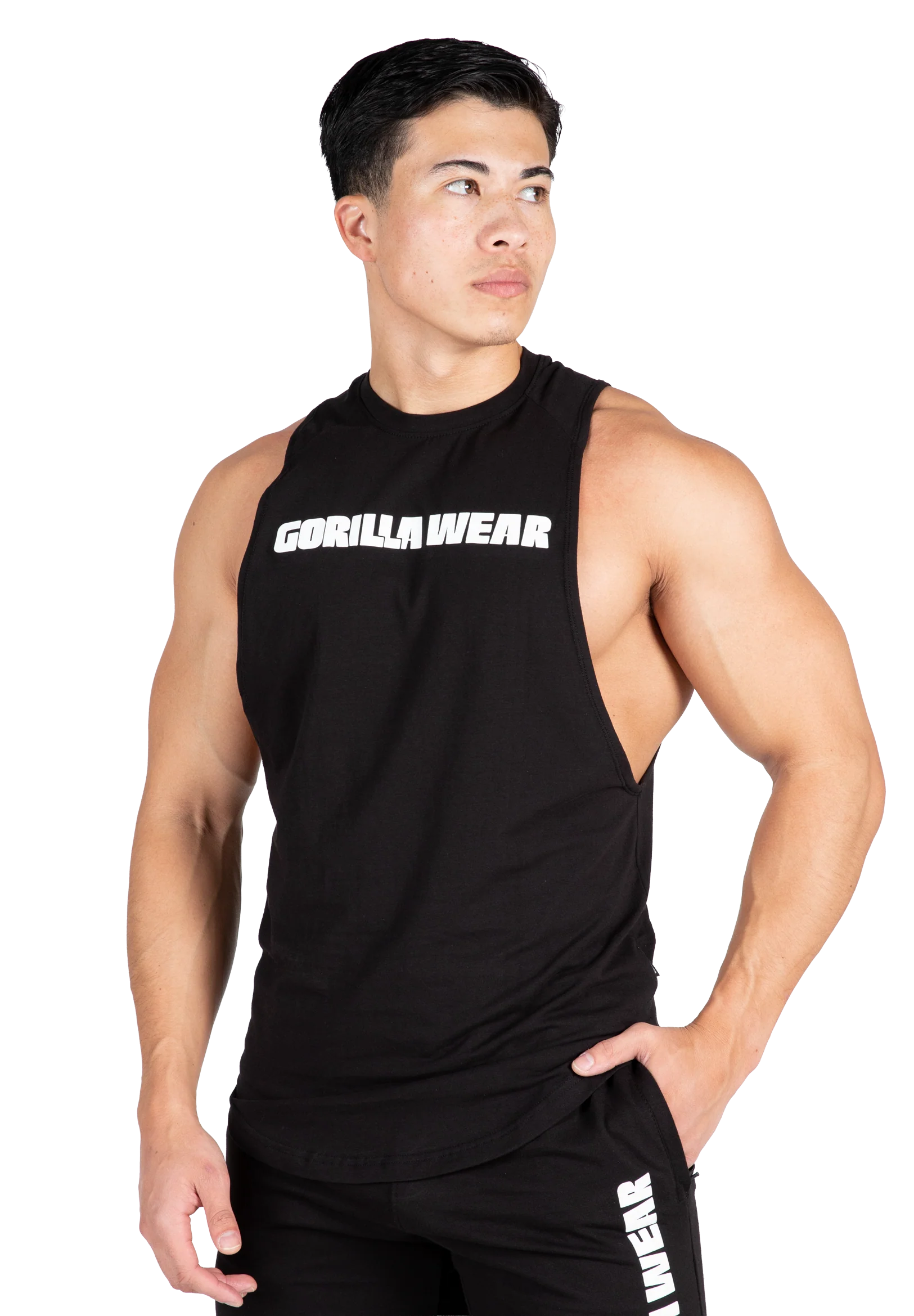 Débardeur Milo Drop Armhole Gorilla Wear homme - Noir