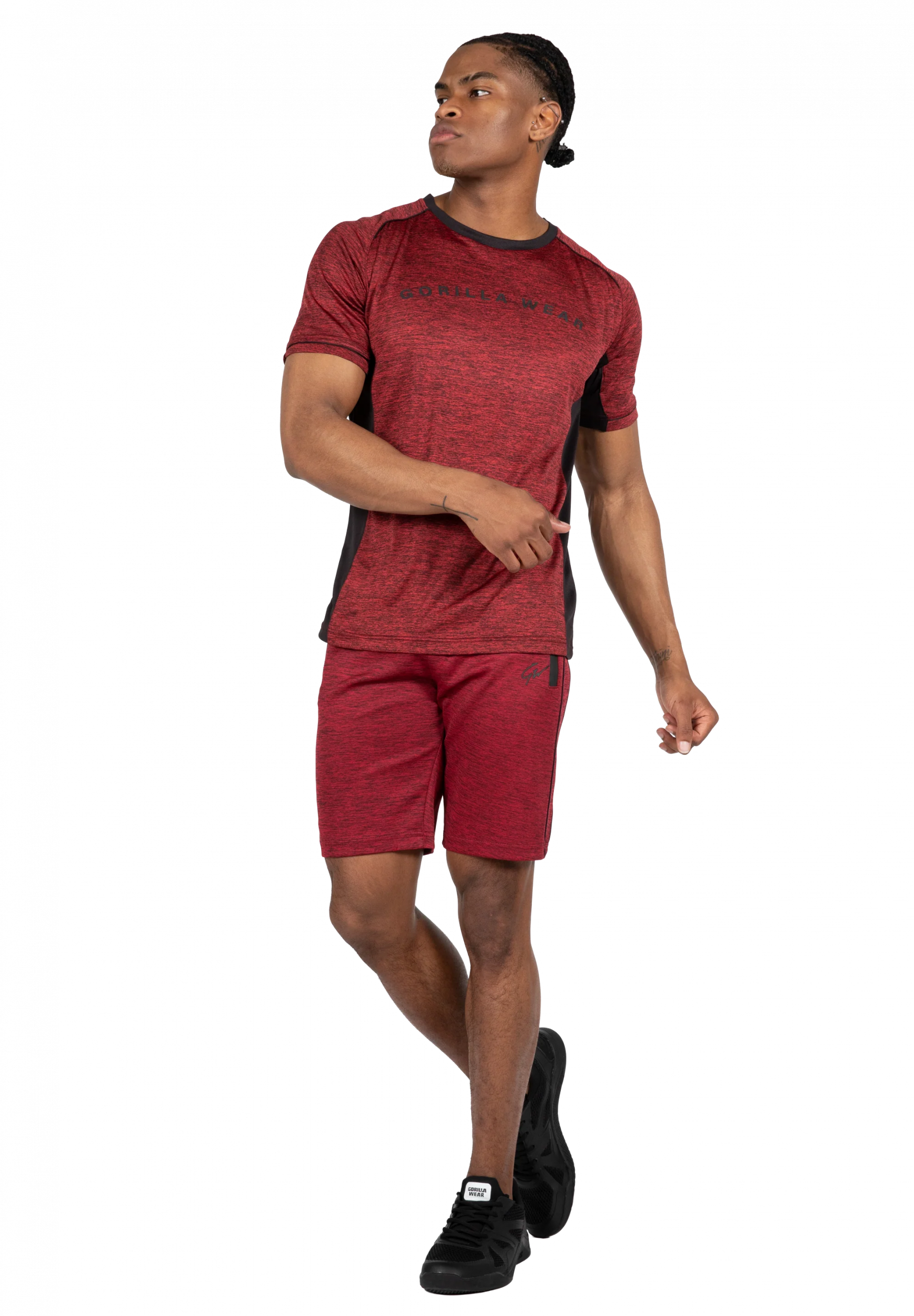T-shirt Fremont Gorilla Wear homme - Bordeaux/Noir 3