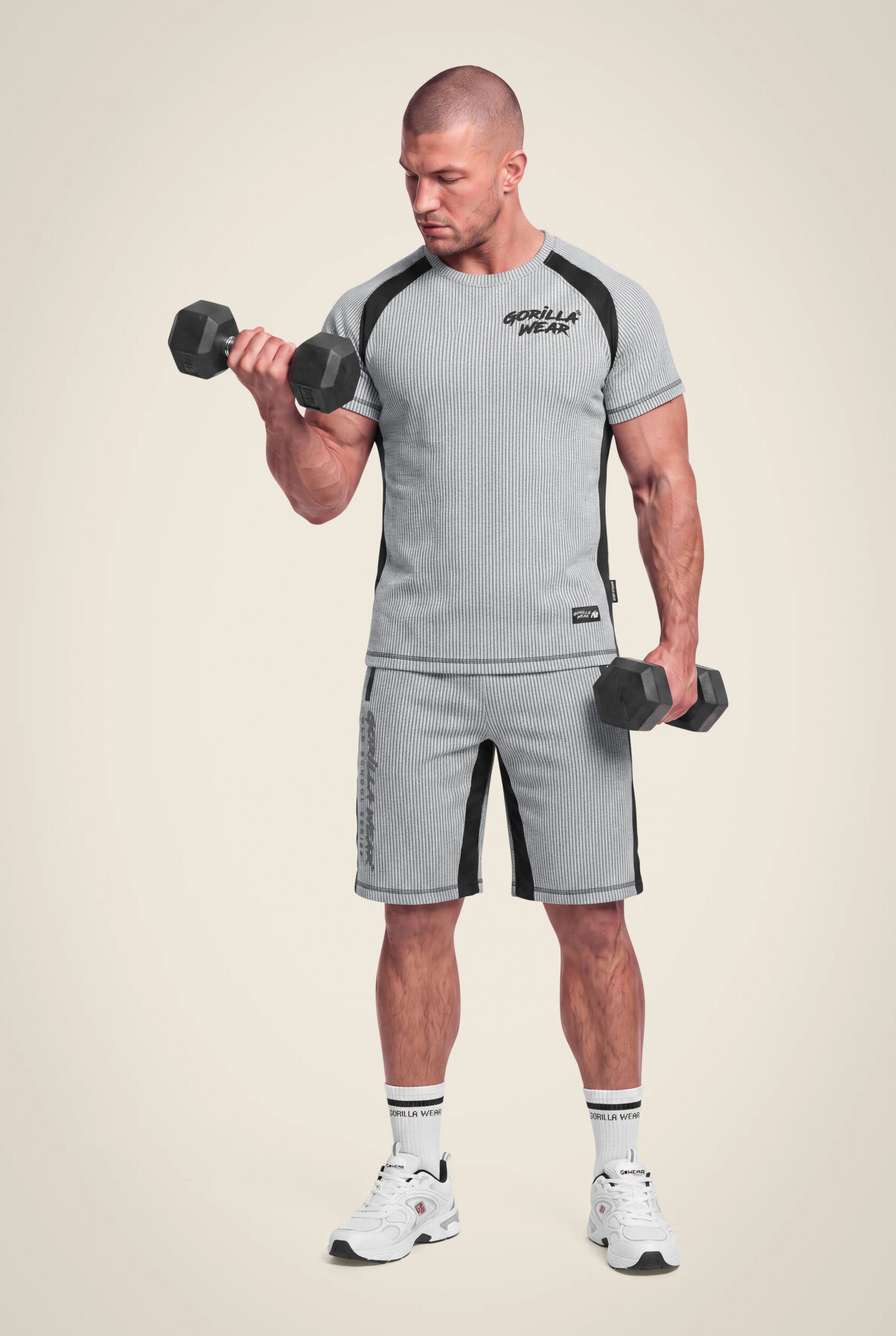 Short Old School Augustine Gorilla Wear homme - Gris, photographie 3