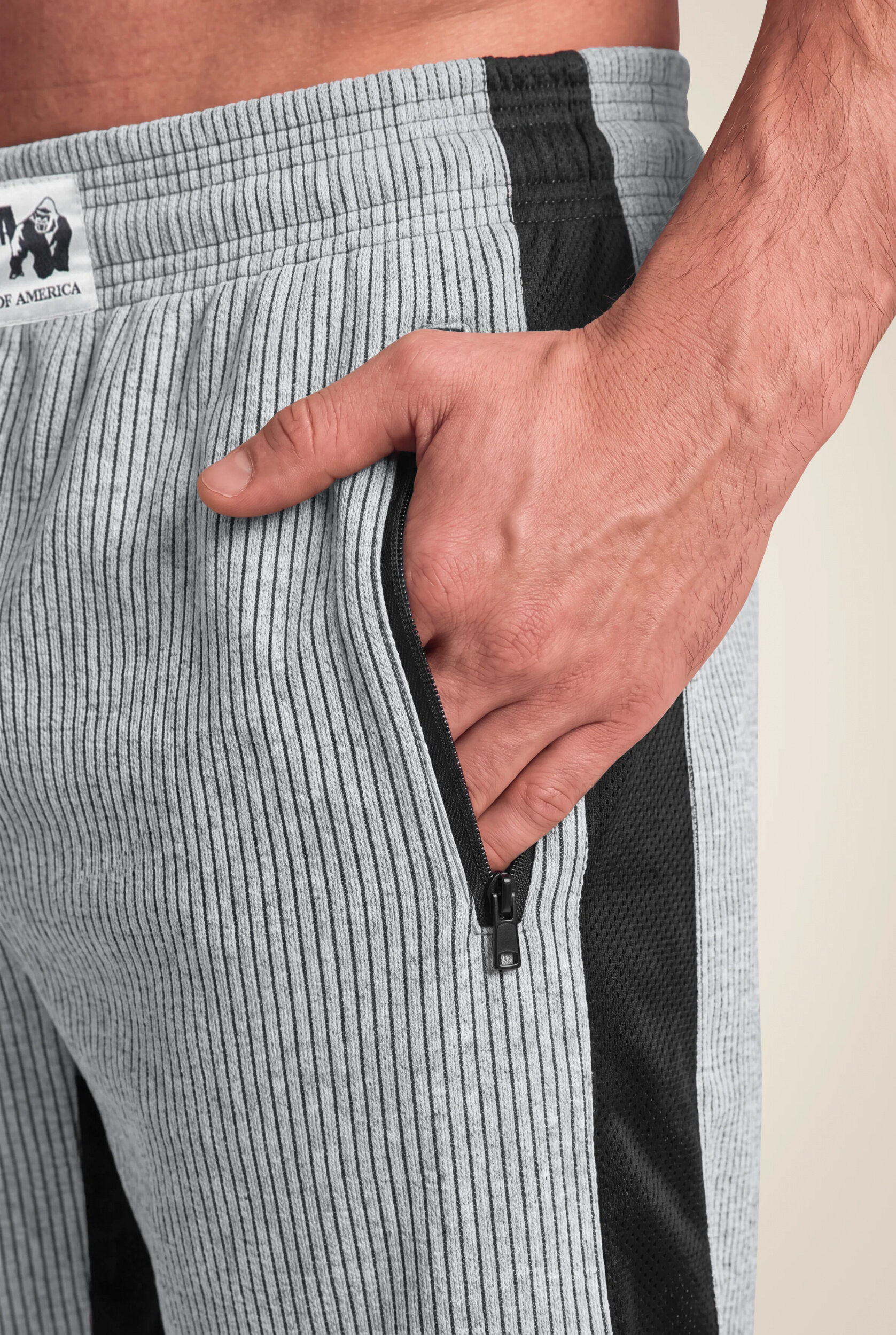 Short Old School Augustine Gorilla Wear homme - Gris, photographie 4